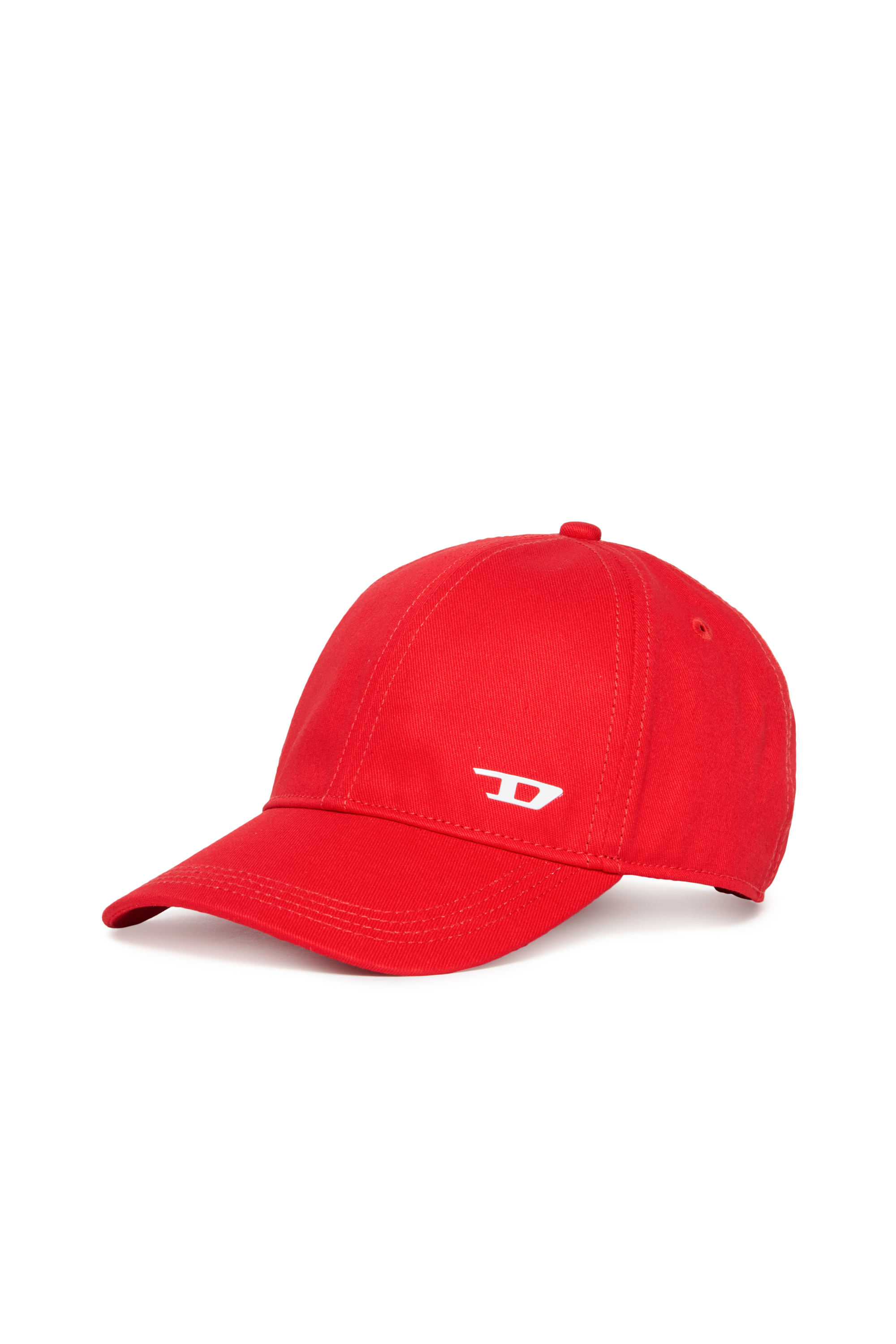 Diesel - FENSID, Casquette de baseball avec logo D Homme in Rouge - 1