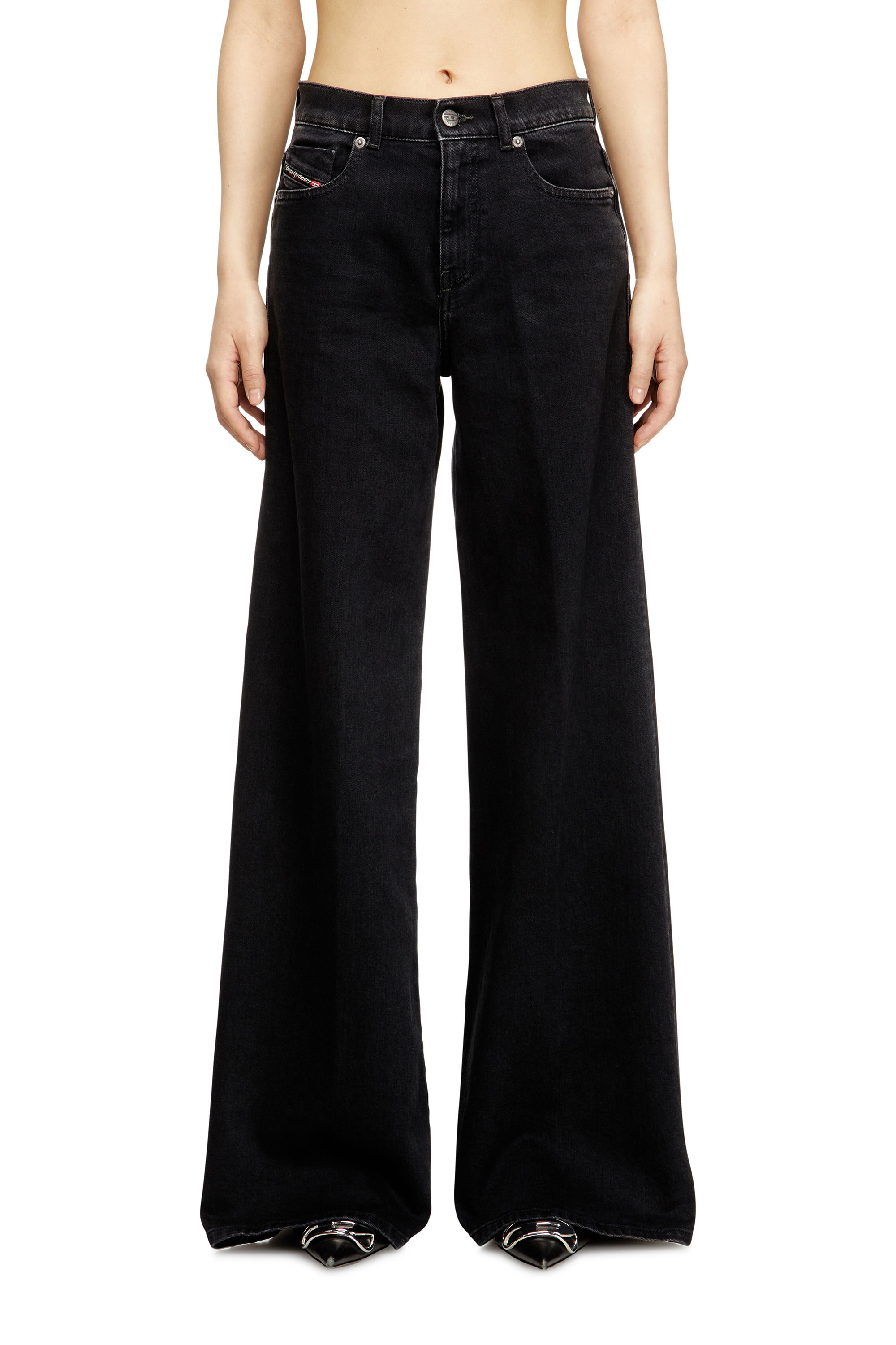 Diesel - Flare Jeans 1978 D-Akemi 09N89 Femme, Noir/Gris foncé - Image 1
