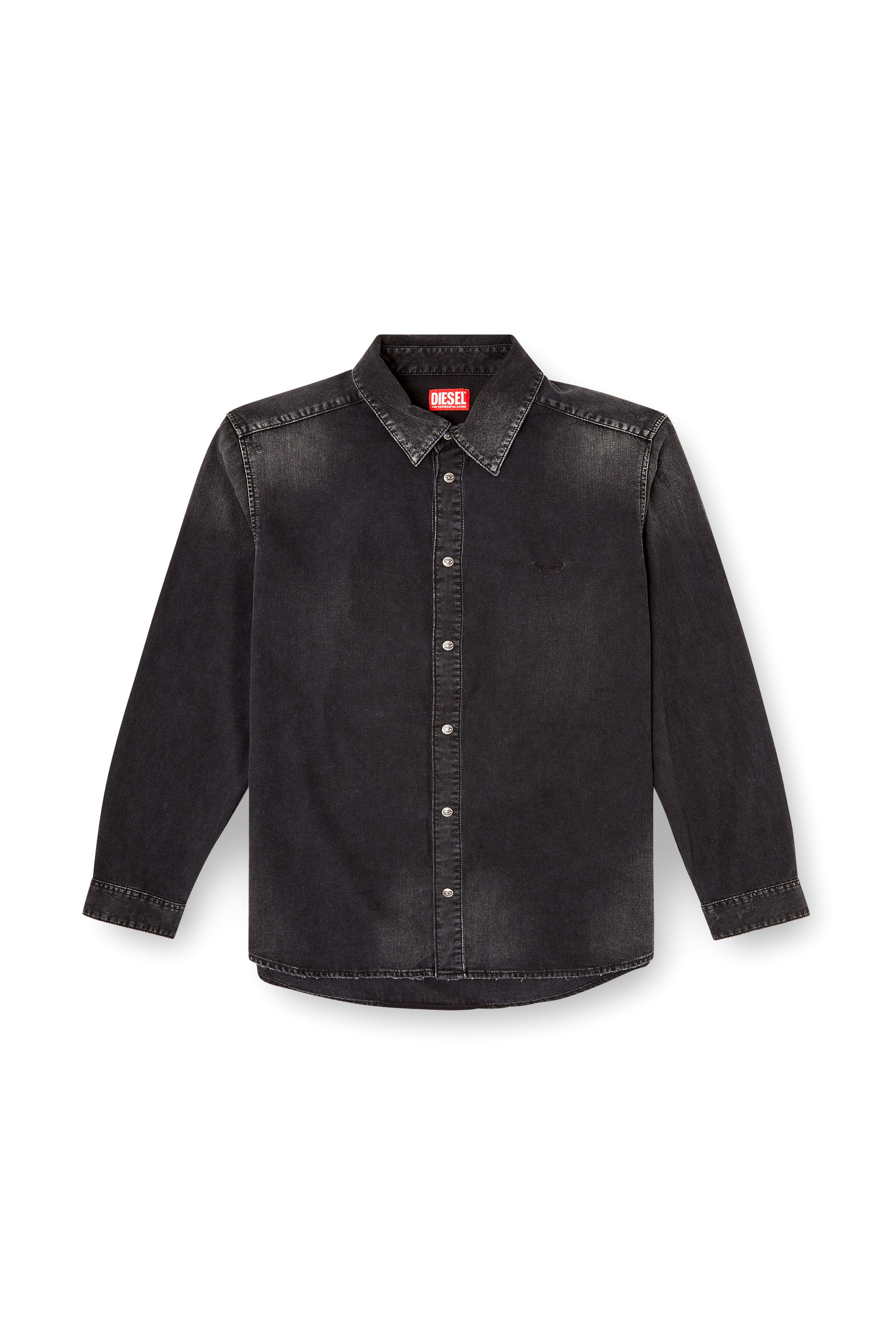 Diesel - D-SIMPLY, Man's Long-sleeve denim shirt in Black - 2