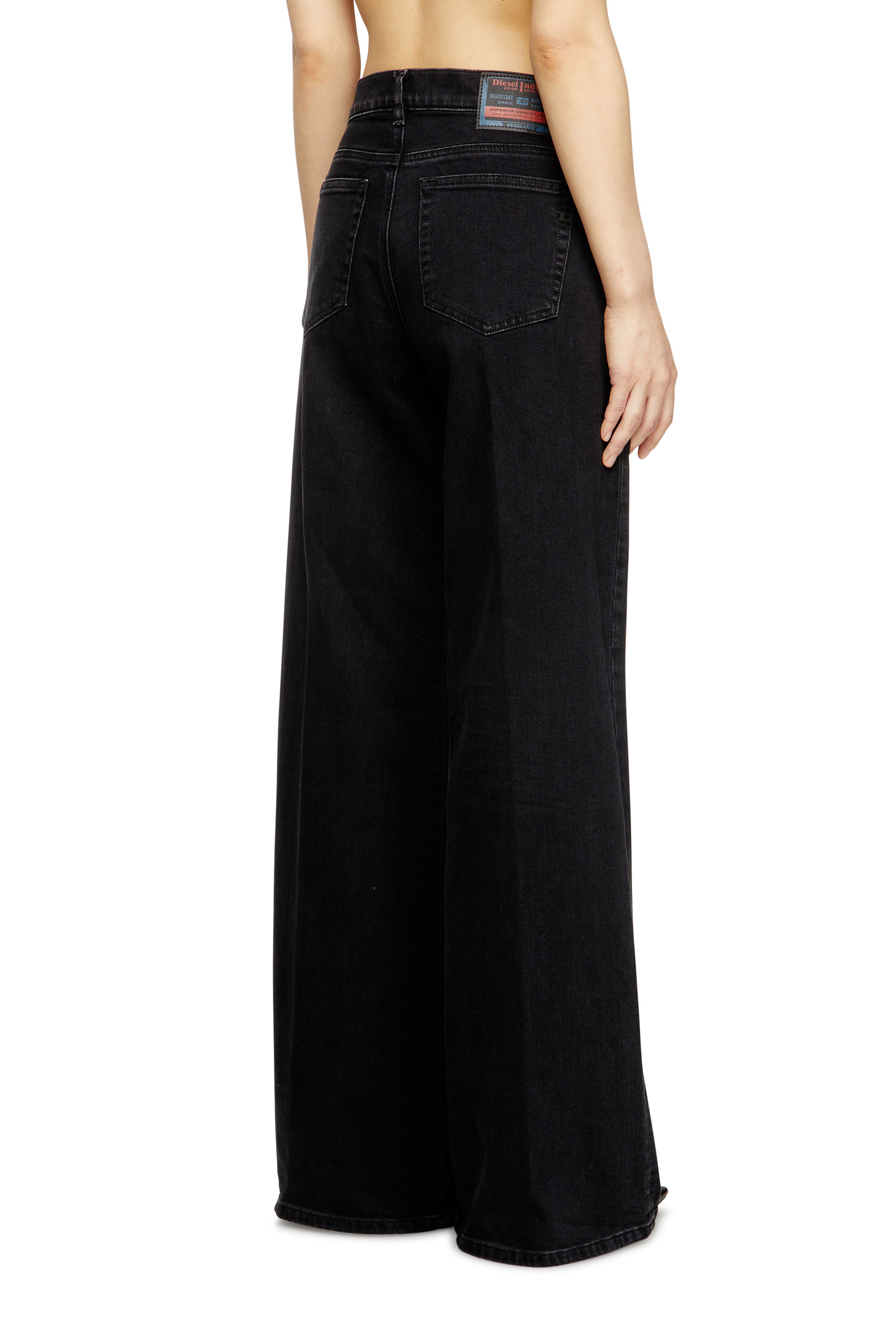 Diesel - Flare Jeans 1978 D-Akemi 09N89 Femme, Noir/Gris foncé - Image 4