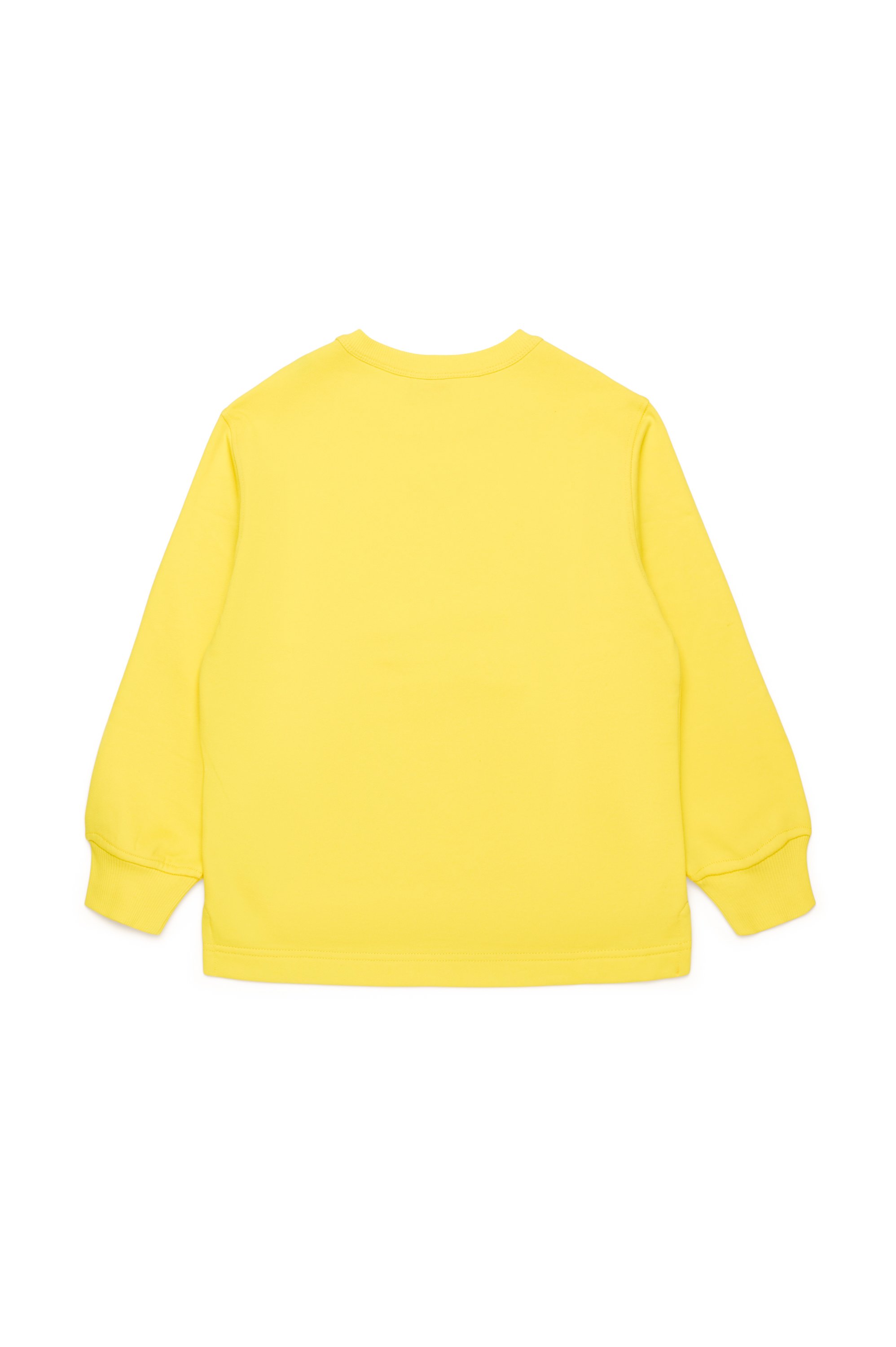 Diesel - SMACSISOD OVER, Man's Sweatshirt with metal-look Oval D logo in Yellow - 2