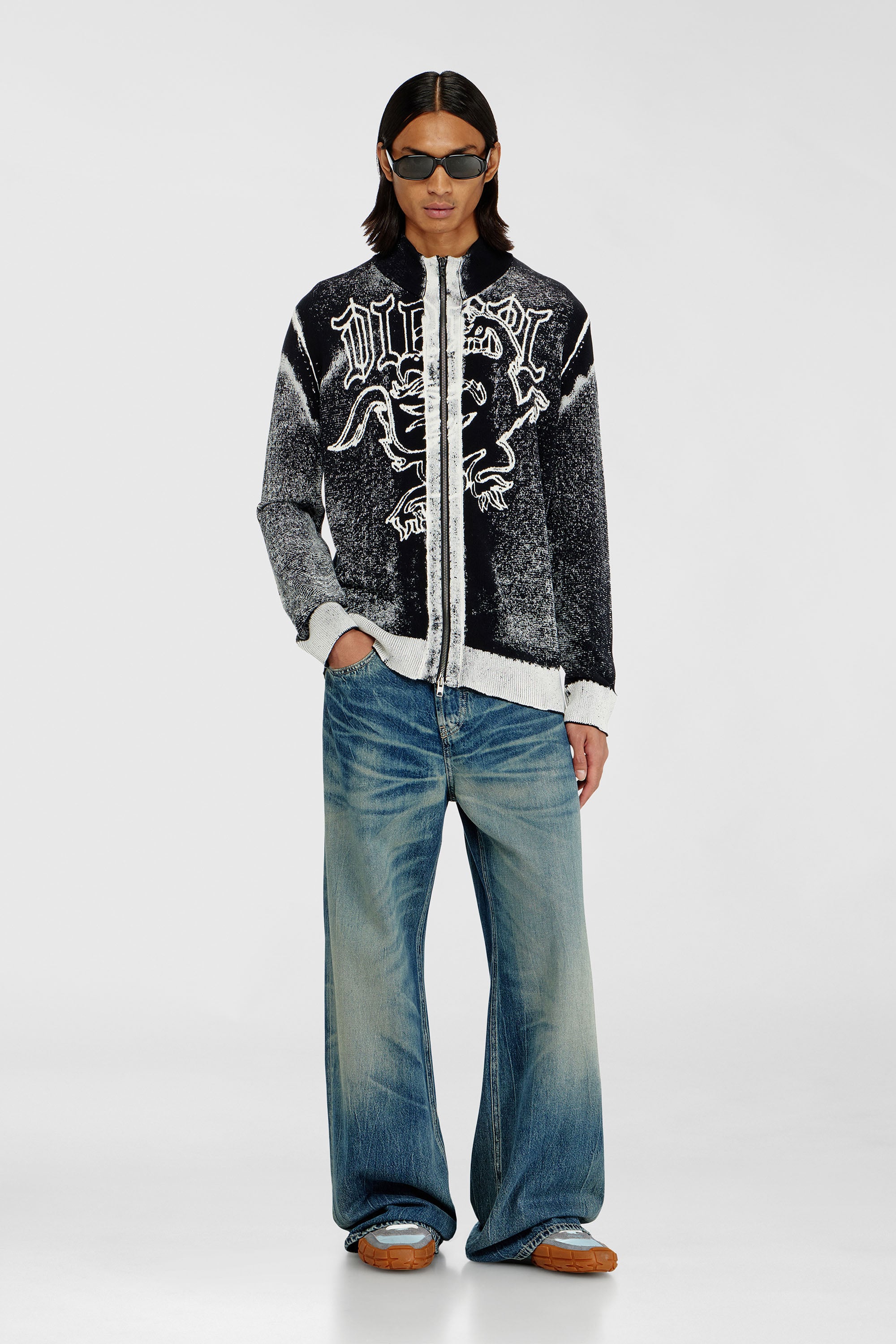Diesel - S-PAGODHA LOW, S-Pagodha - Baskets en cuir et nylon Homme in Bleu - 2