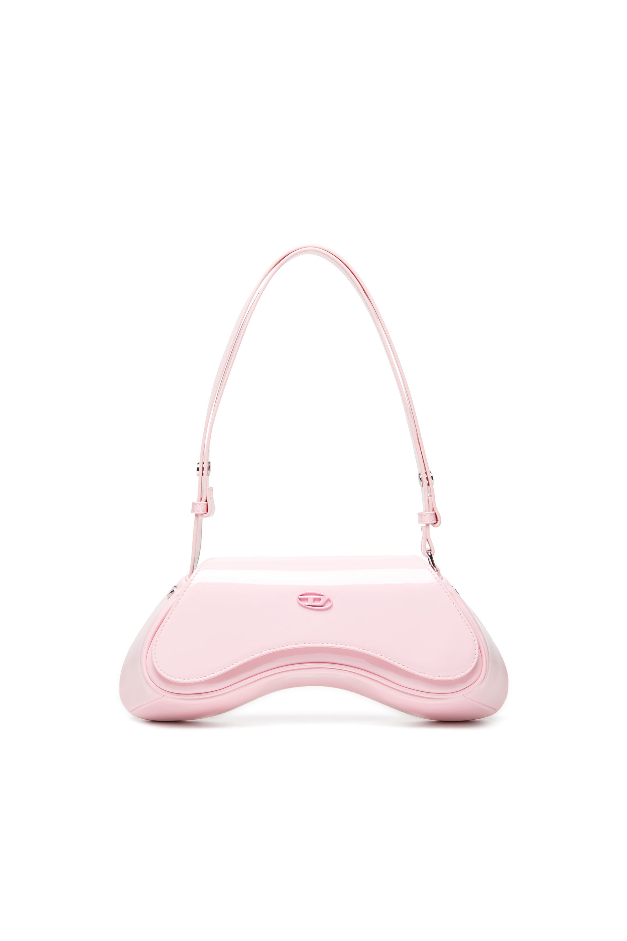 Diesel - PLAY CROSSBODY, Sac à bandoulière en PU brillant Femme in Rose - 1