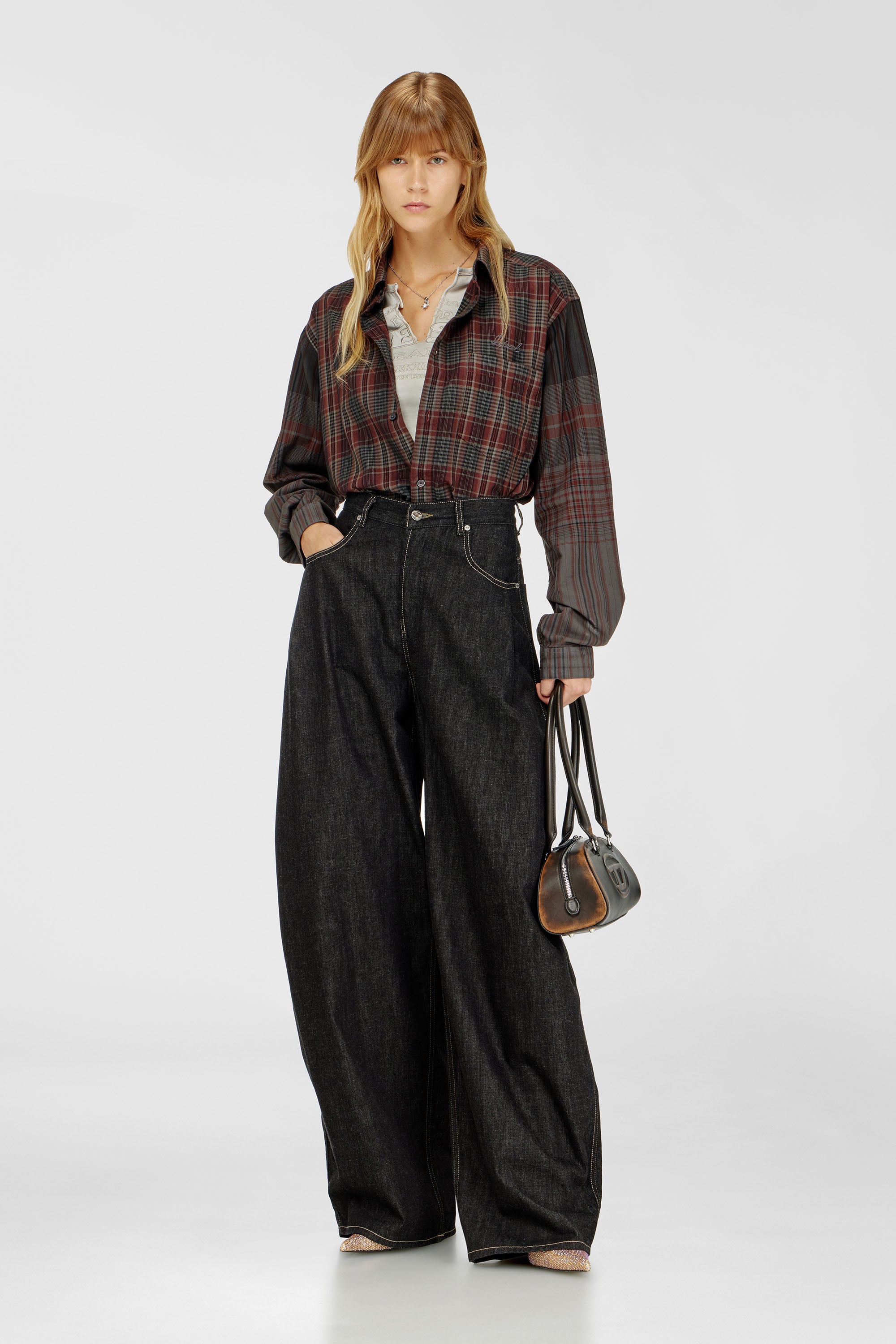 Diesel - Relaxed Jeans 1987 D-Khelz 09R42 Femme, Noir/Gris fonc&eacute; - Image 1