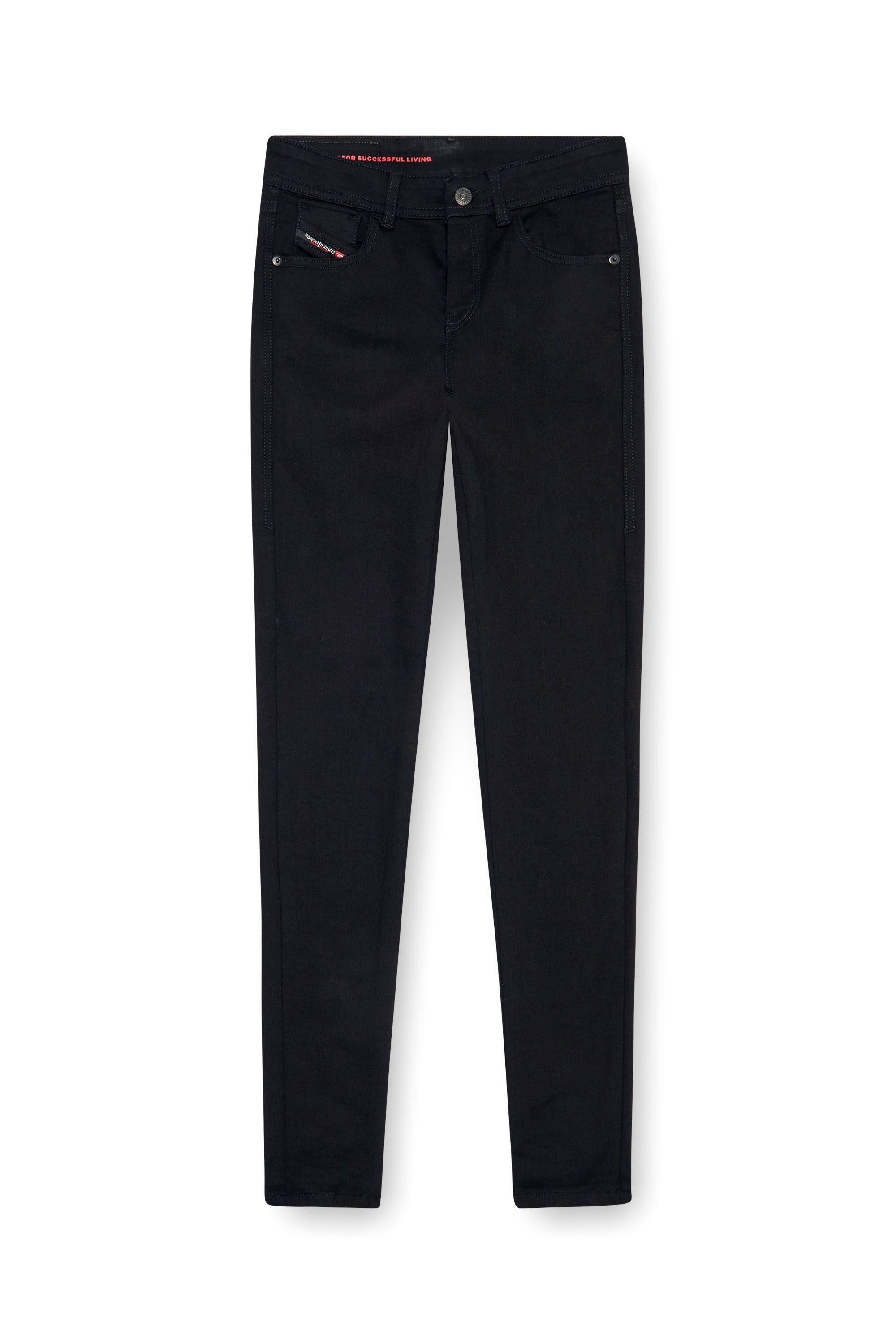 Diesel - Skinny Jeans 2017 Slandy 069EF Femme, Noir/Gris fonc&eacute; - Image 3