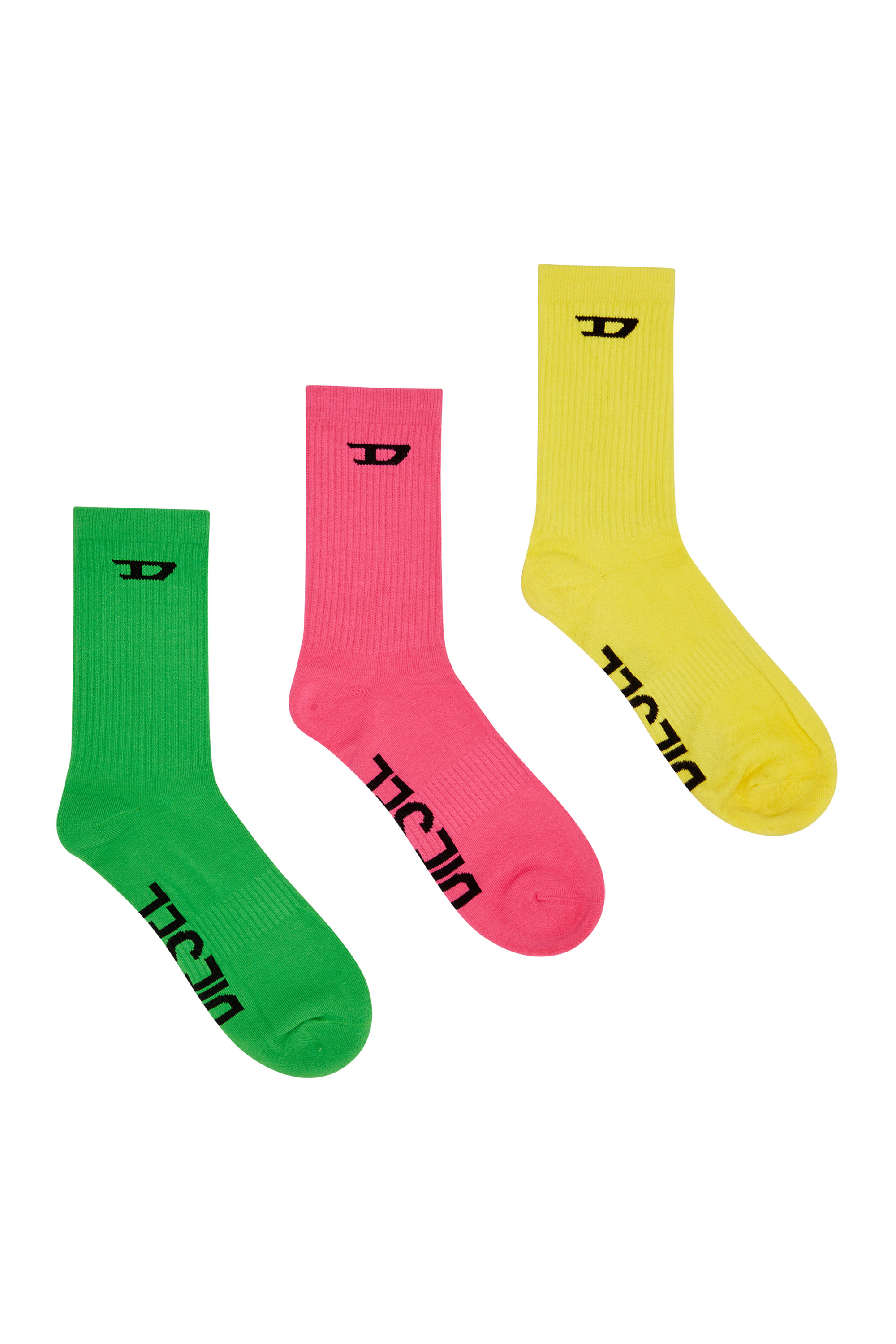 SKM-RAY-THREEPACK, Green/Pink - Socks