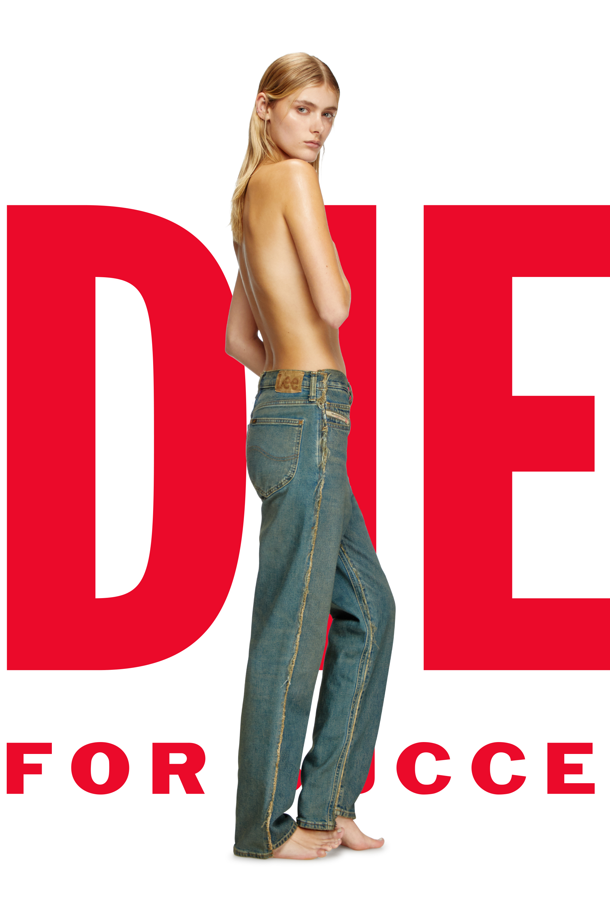 Diesel - Regular Jeans Dieseloves 03 09M98 Homme, Bleu Foncé - Image 8