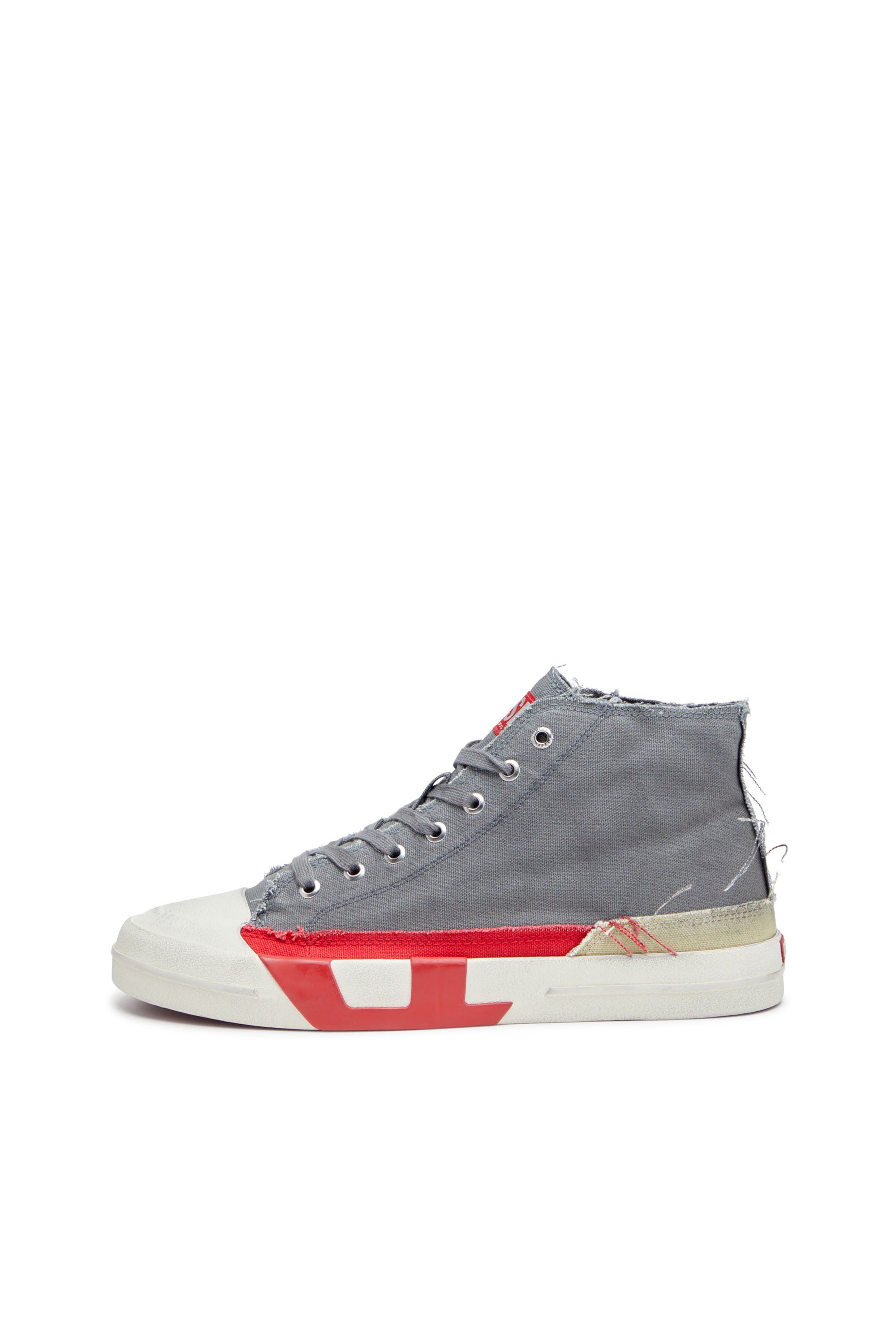 Diesel - S-D-VERSE MID, S-D-Verse-Sneakers montantes en toile à effet sali Homme in Polychrome - 7