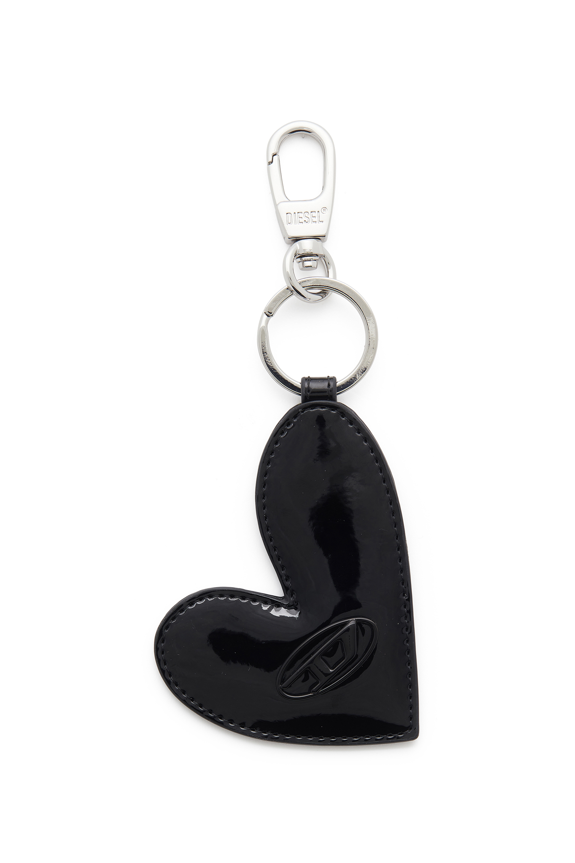 Diesel - PLAY HEART MIRROR, Breloque en forme de c&oelig;ur avec finition brillante Femme in Noir - 1