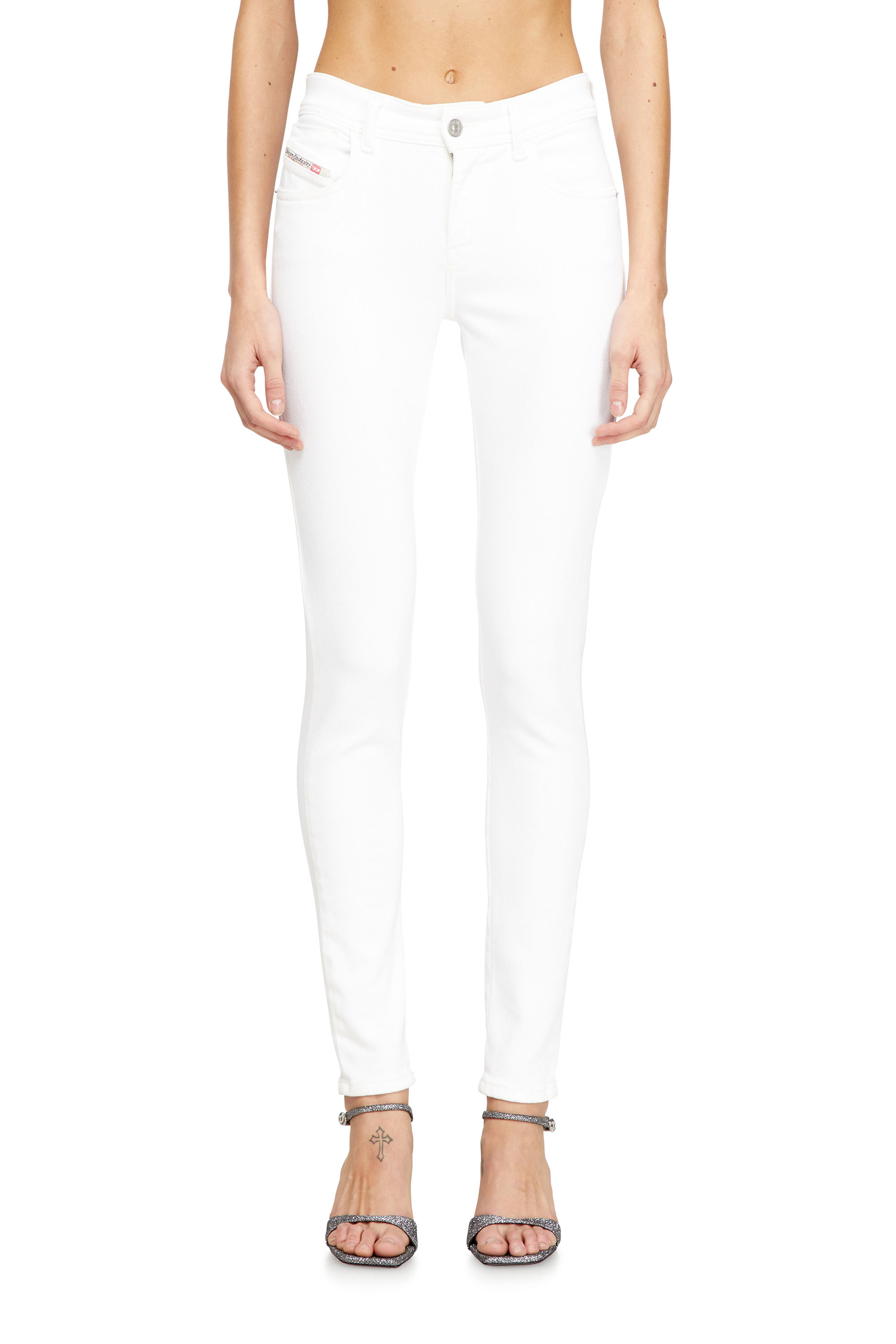 Diesel - Skinny Jeans 2017 Slandy 09F90 Femme, Blanc - Image 3