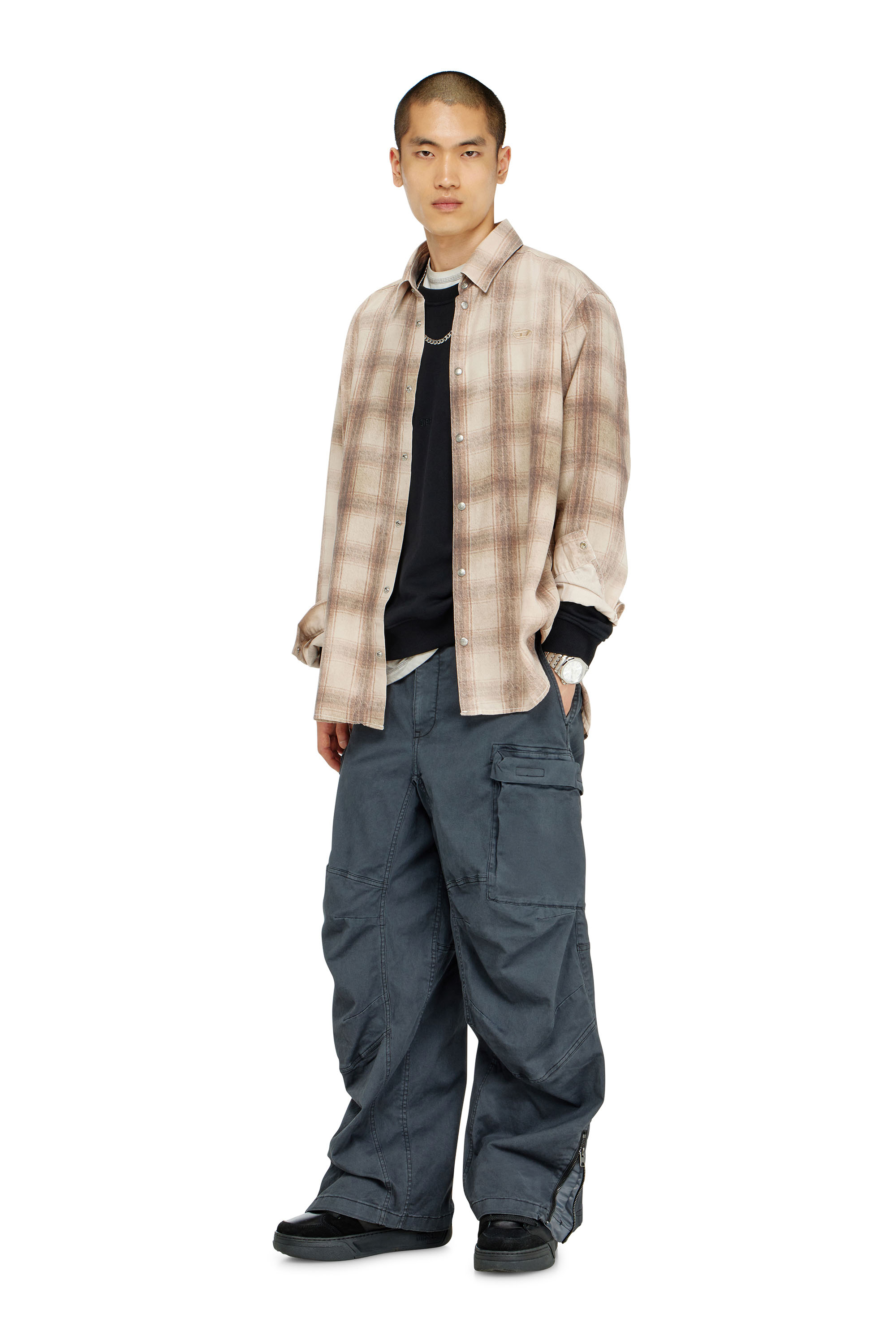 Diesel - S-NORM-AA5, Sweat-shirt en coton avec micro broderie logo Homme in ToBeDefined - 1