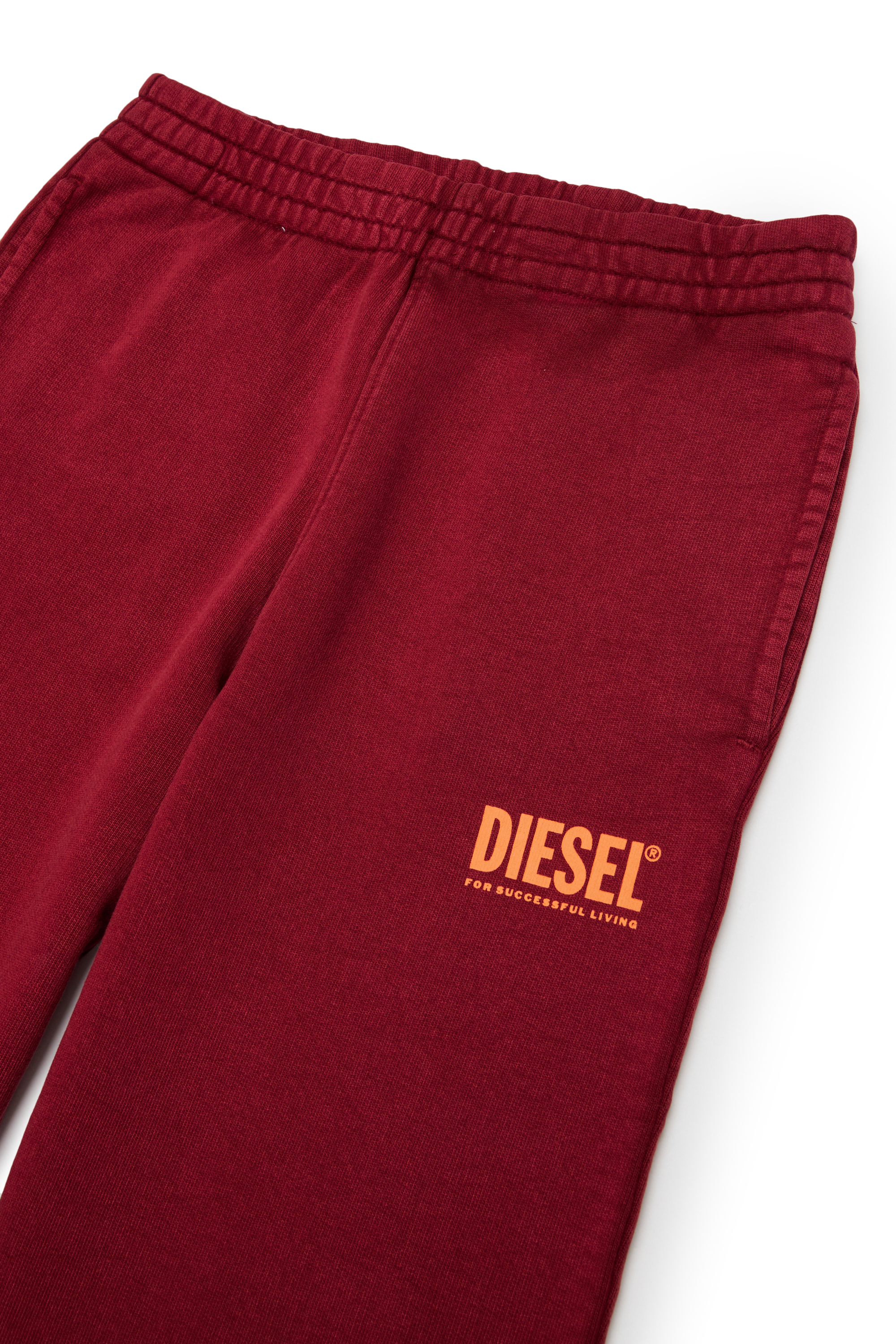 Diesel - PTISEL, Pantalon de surv&ecirc;tement en coton avec logo imprim&eacute; Homme in Rouge - 3