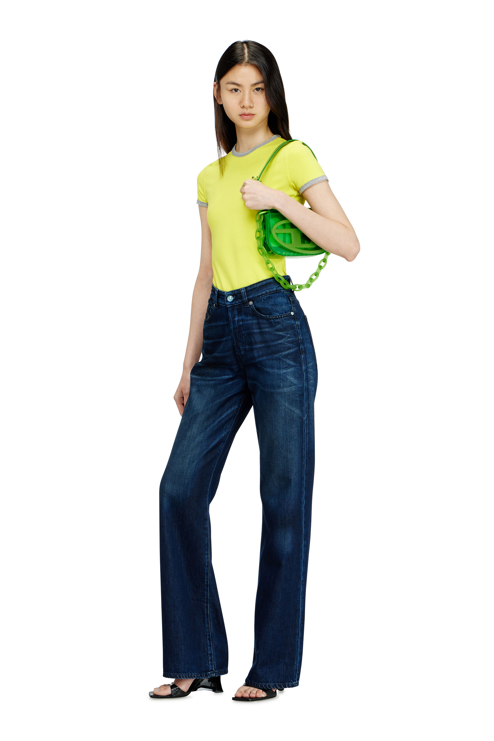 Diesel - 1DR, 1DR-Sac iconique &agrave; bandouli&egrave;re en TPU transparent Femme in Vert - 1