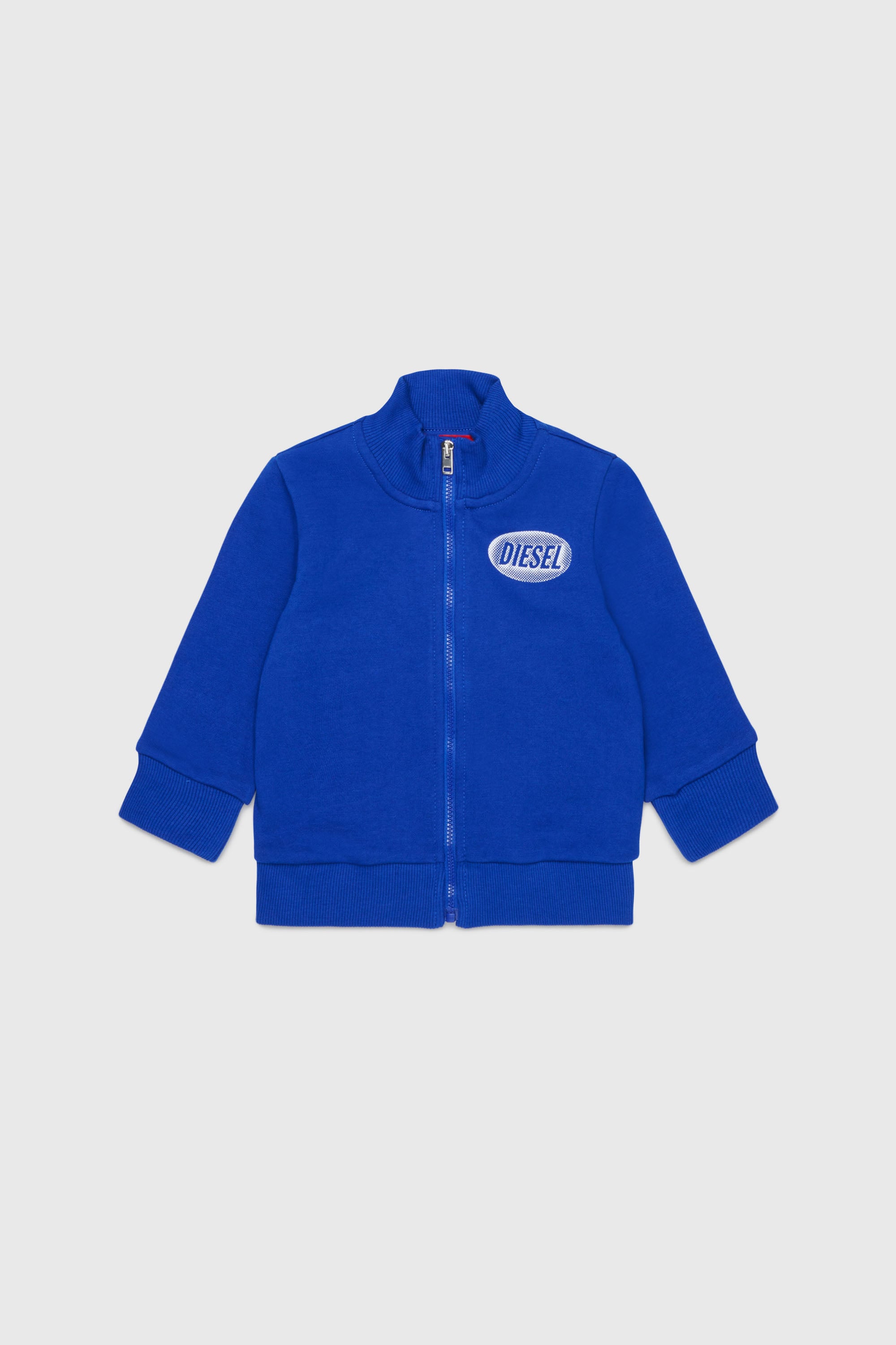 Diesel - SDSELZIPB, Sweatshirt zipp&eacute;e avec logo imprim&eacute; Mixte in Bleu - 1