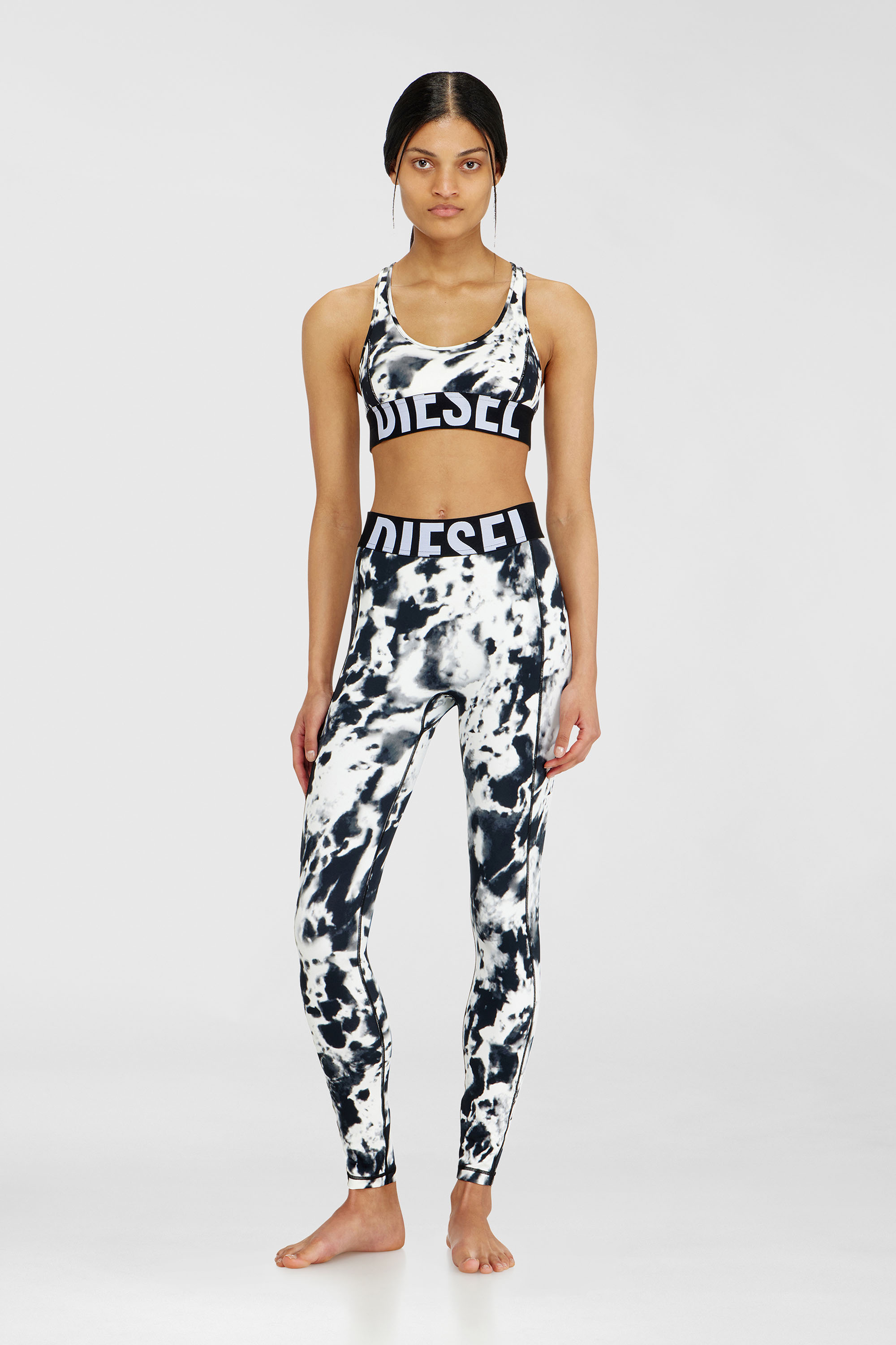 Diesel - ADELINE-D-POP, Leggings en microfibre imprim&eacute;e Femme in Polychrome - 2