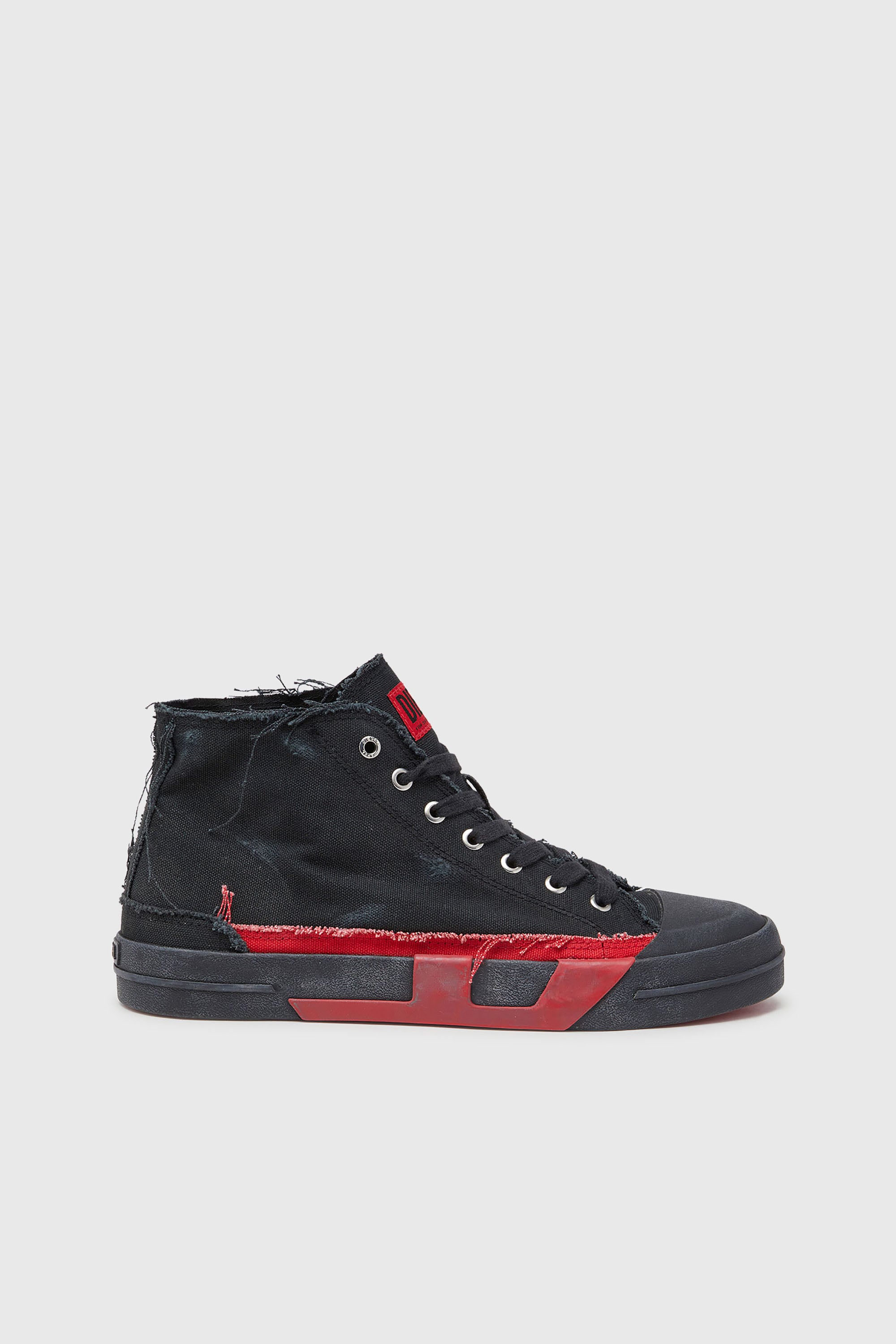 Diesel - S-D-VERSE MID II, S-D-Verse-Baskets montantes en toile vieillie Homme in Polychrome - 1
