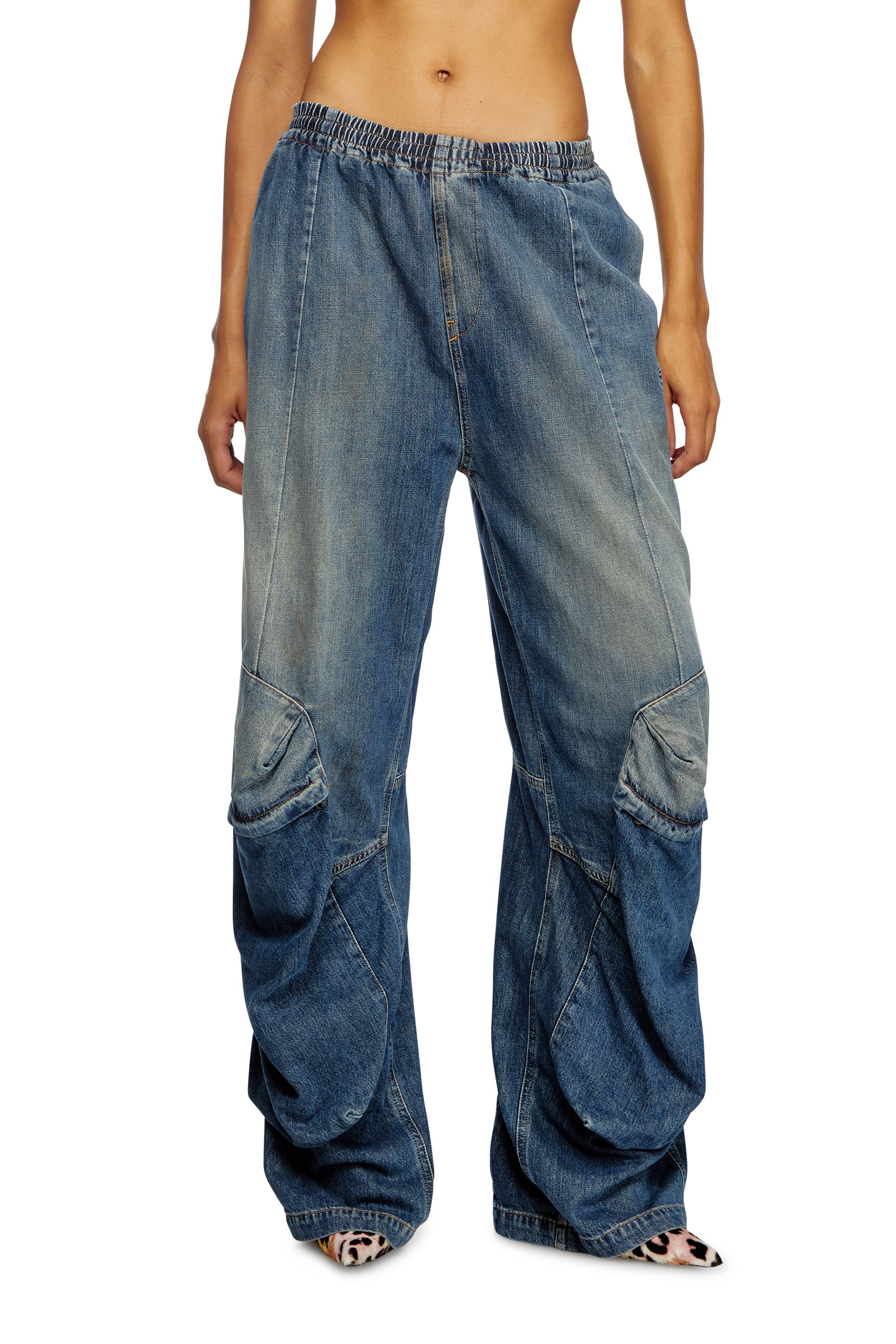 Diesel - Straight Jeans D-Para 09L14 Mixte, Bleu moyen - Image 1