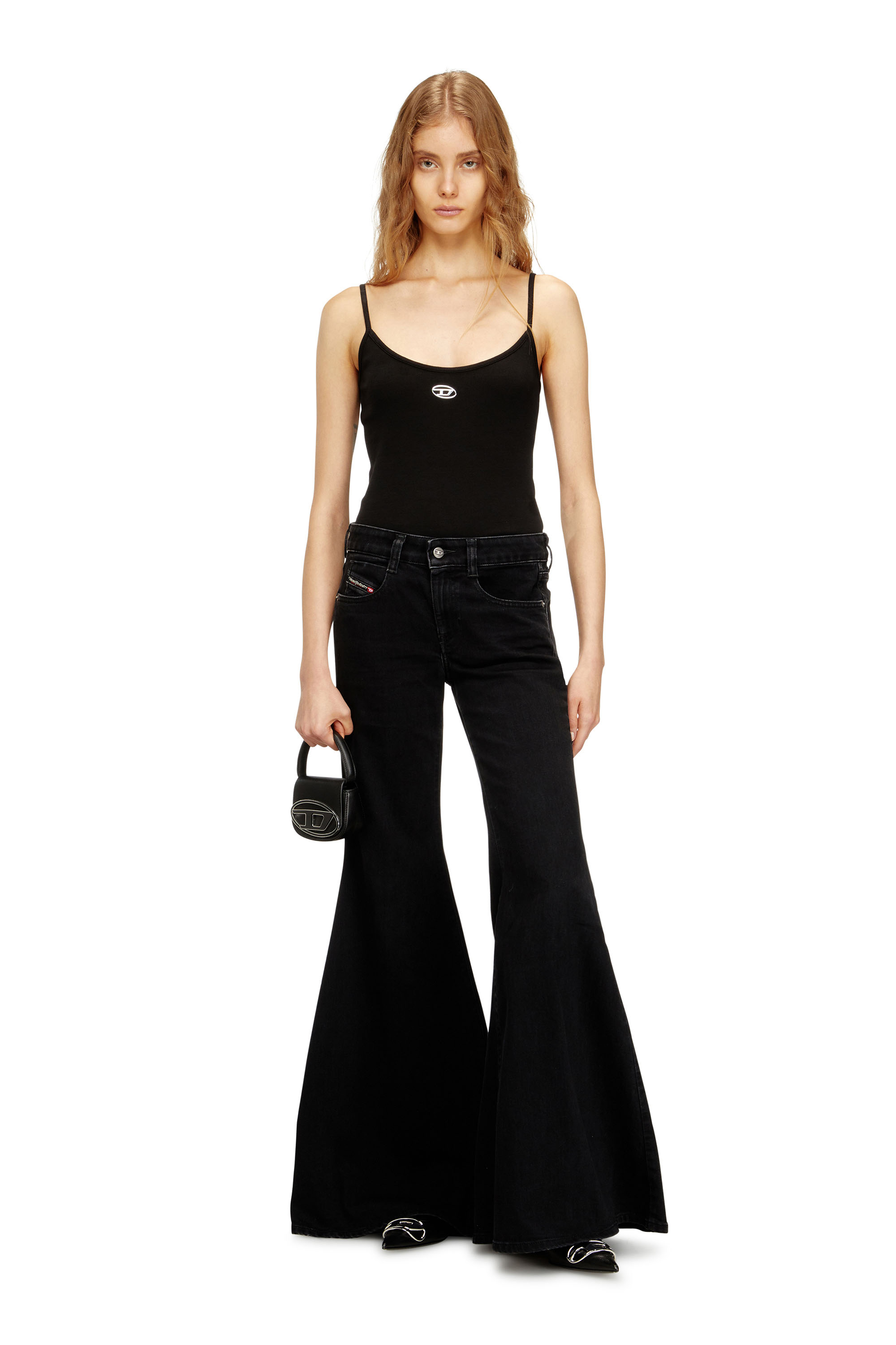 Diesel - 1DR XS, 1DR XS-Mini sac iconique avec plaque D logo Femme in Noir - 2