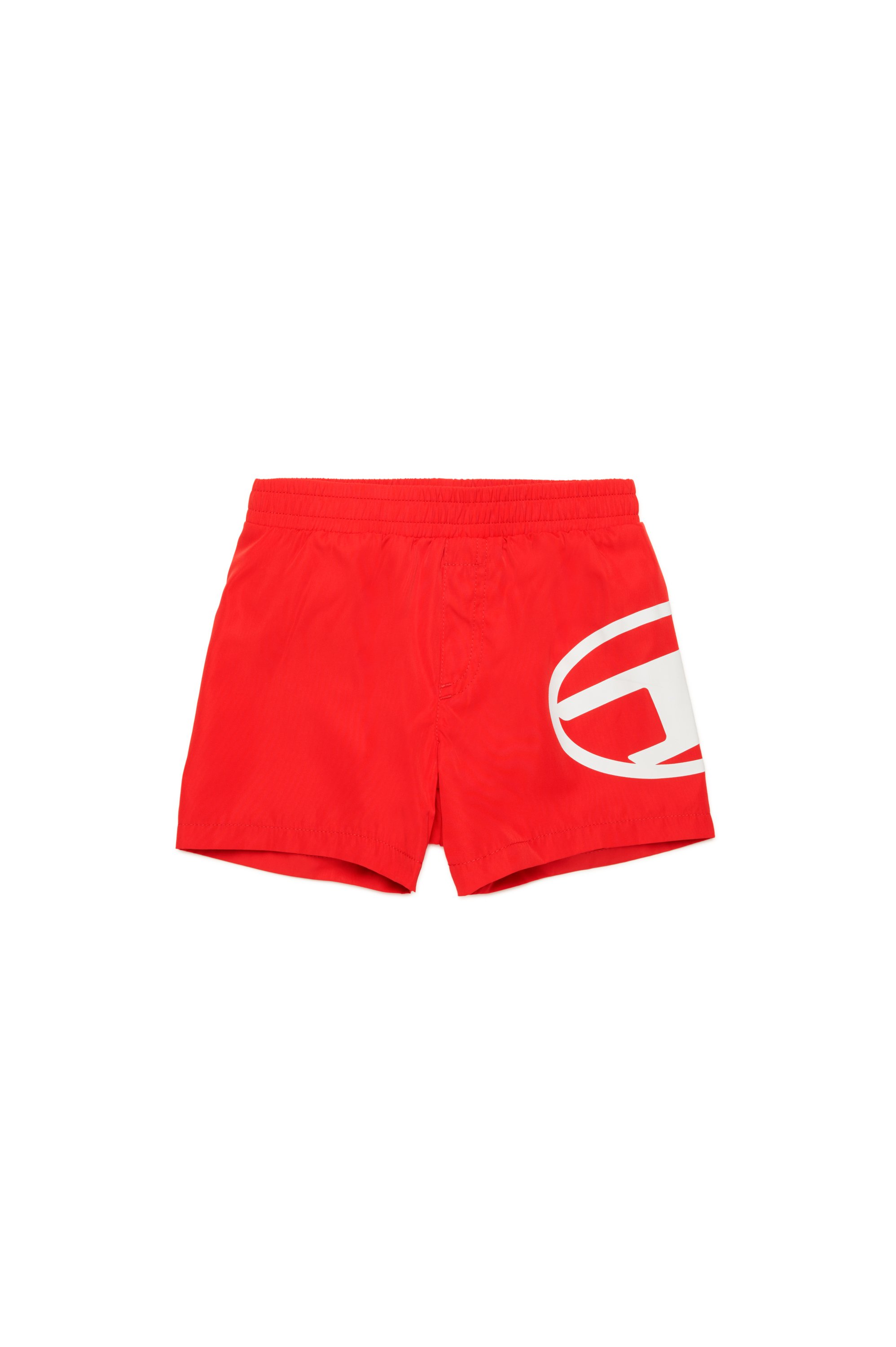 Diesel - MRULB, Short de bain avec imprimé Oval D Homme in Rouge - 1