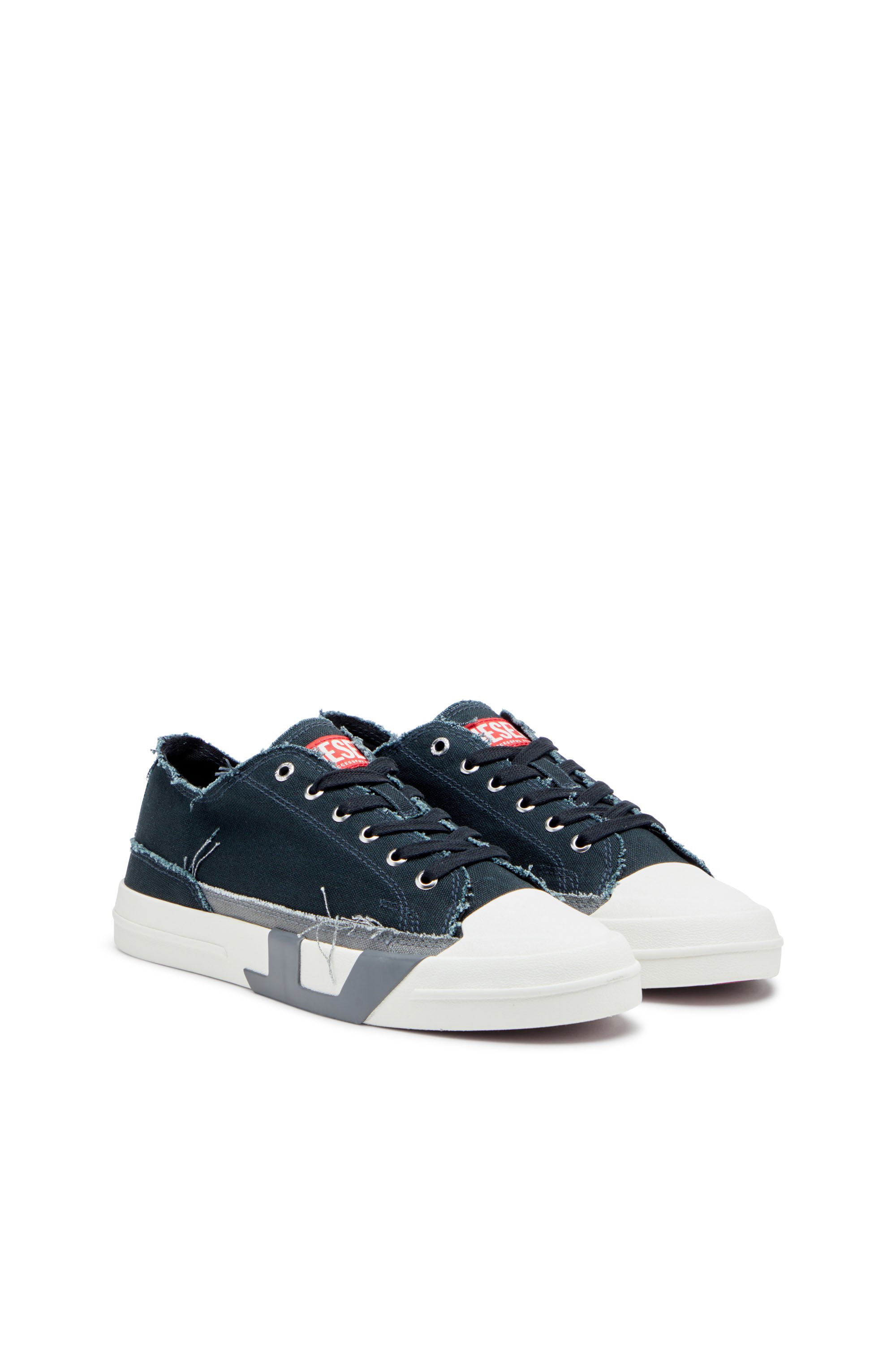 Diesel - S-D-VERSE LOW, S-D-Verse-Baskets en toile effilochée Homme in Polychrome - 2