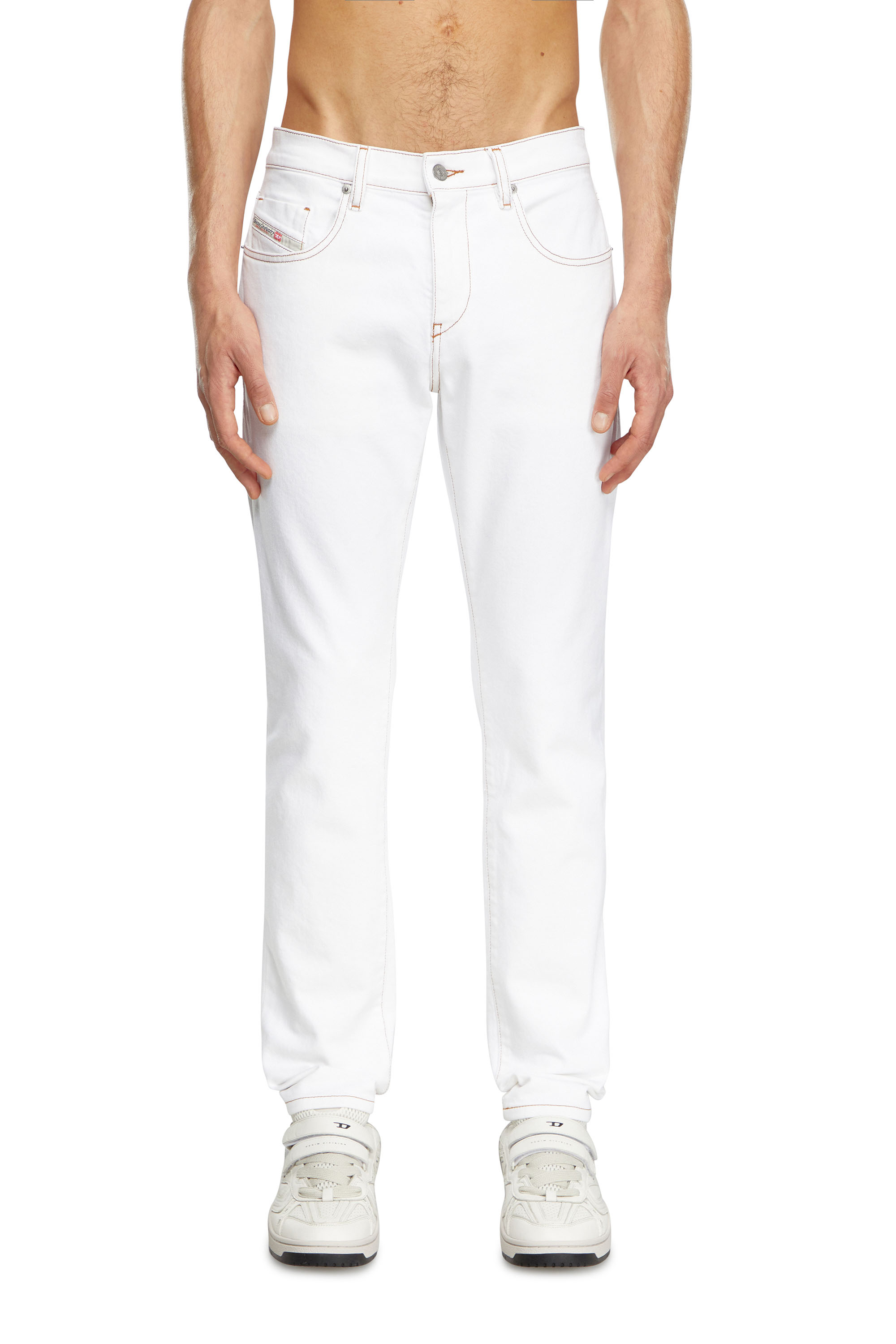 Diesel - Slim Jeans 2019 D-Strukt 09K05 Homme, Blanc - Image 3