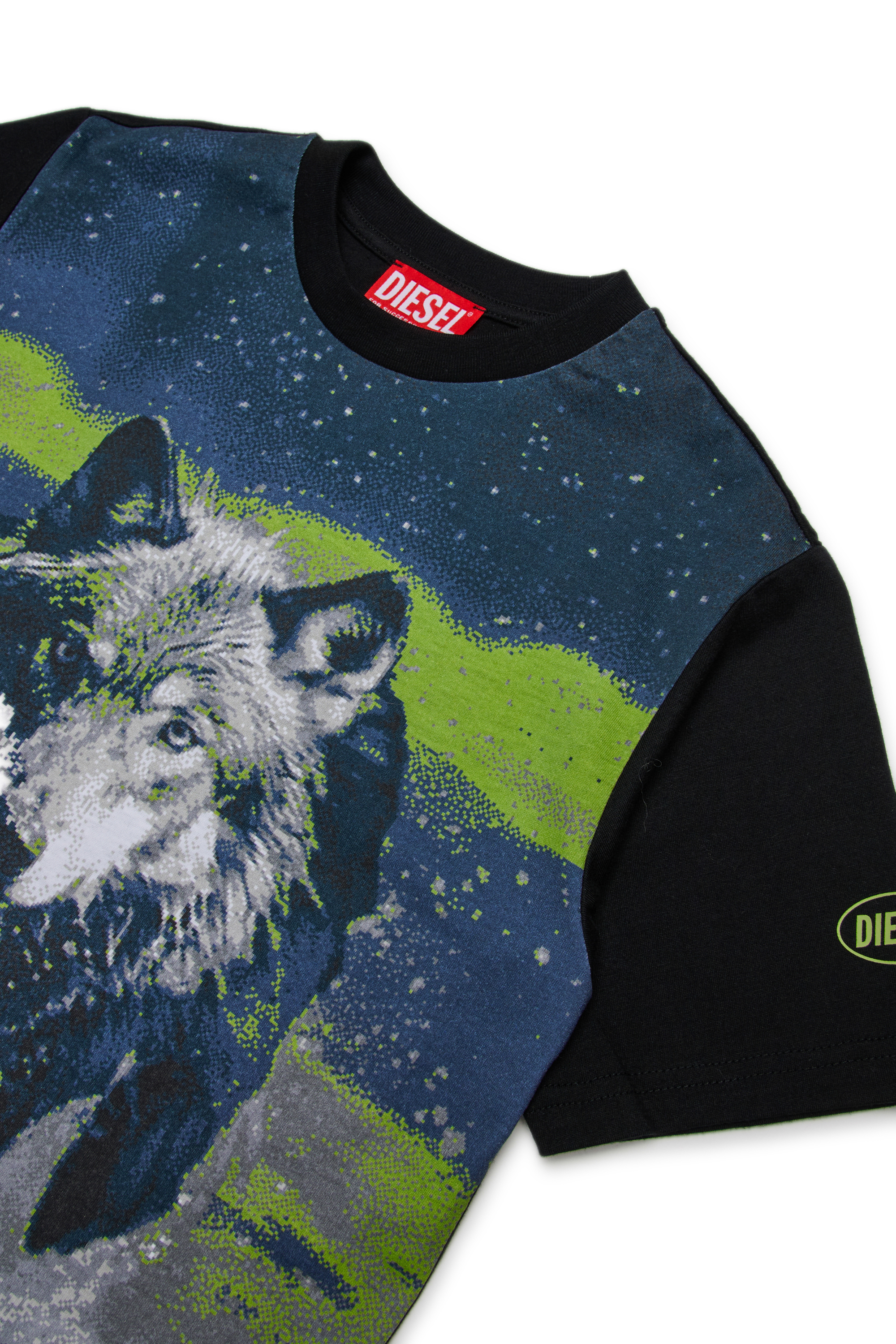 Diesel - TAZIO OVER, T-shirt en coton avec imprimé Homme in Noir - 3