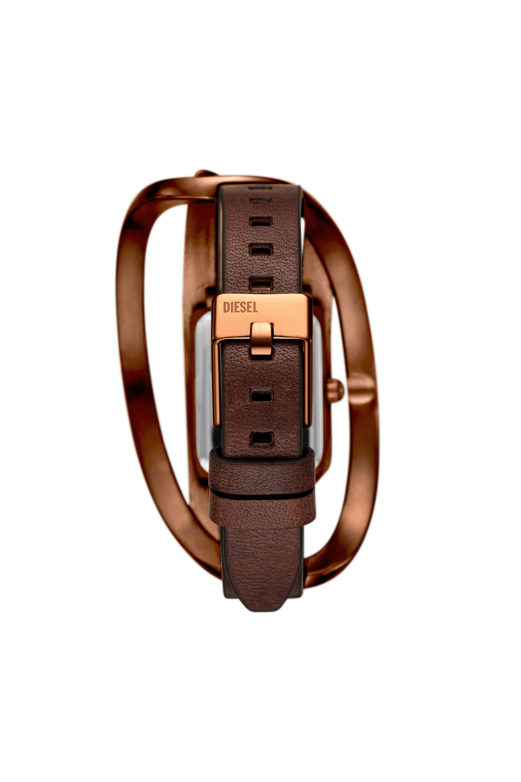 Diesel - DZ5630 WATCH, Montre Wrap-D en cuir marron Femme in Marron - 2