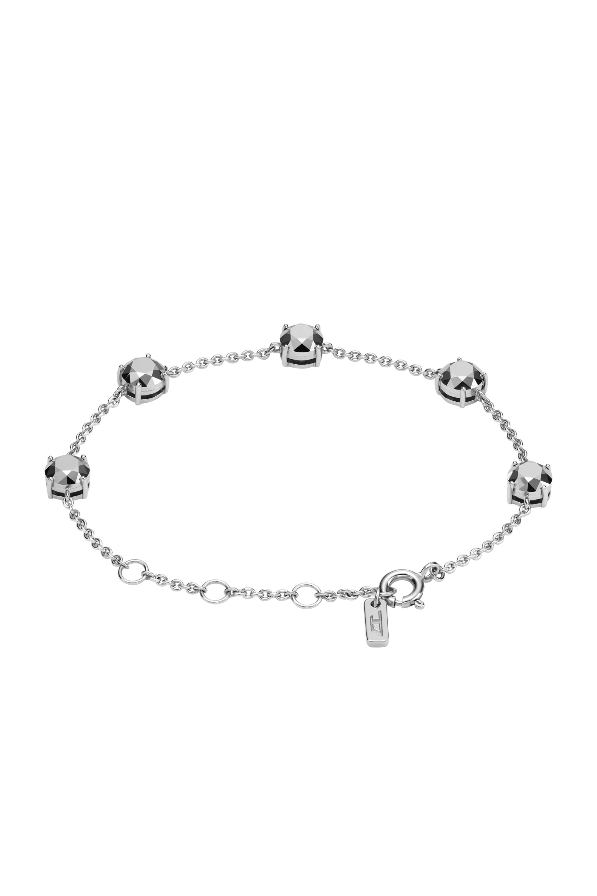 Diesel - DL1358040 STERLING SILVER JEWEL, Bracelet chaîne en argent sterling Mixte in Gris argenté - 2