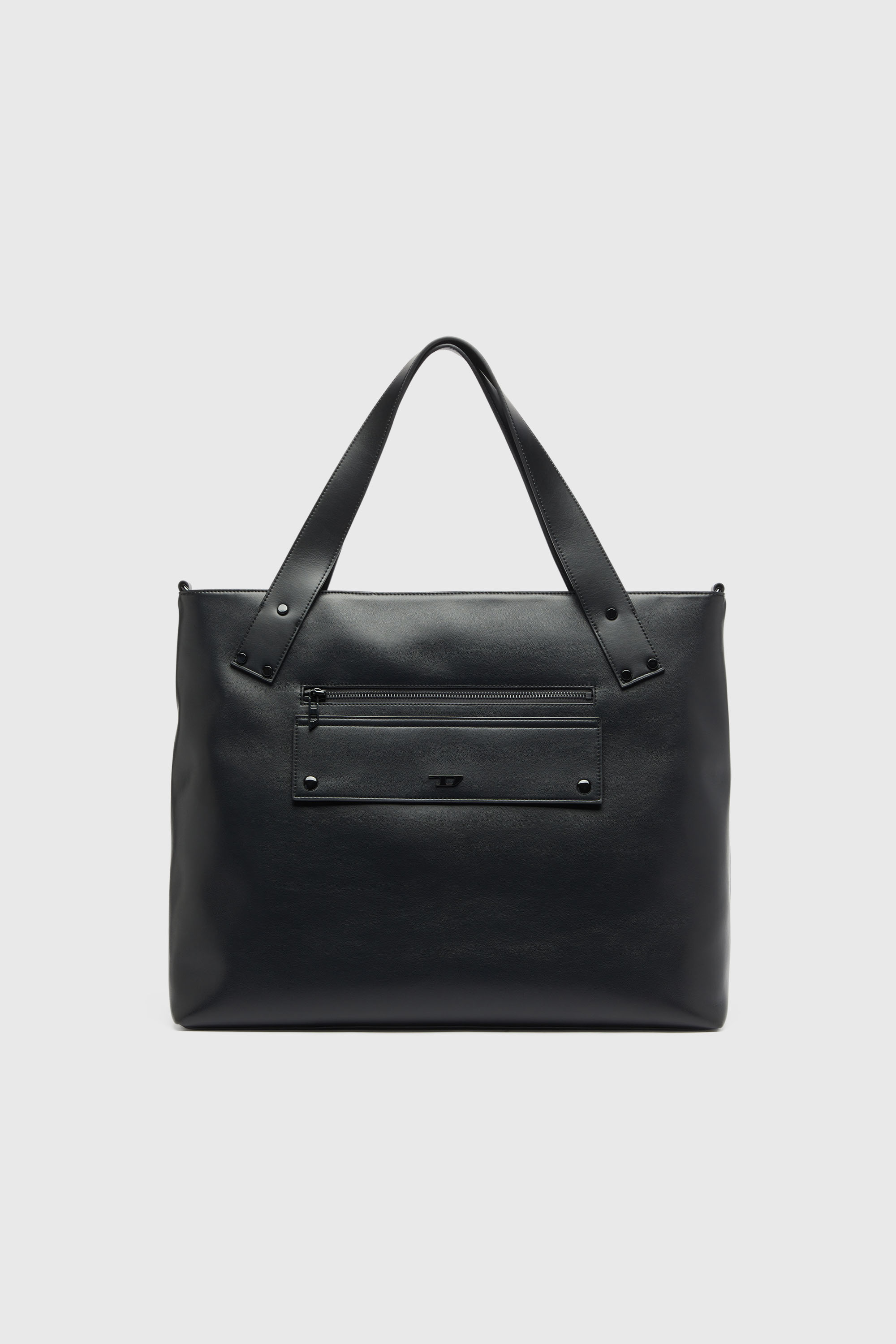 Diesel - RIVET-D TOTE E\W, Rivet-D - Sac shopping zipp&eacute; avec poche &agrave; rabat Homme in Noir - 1