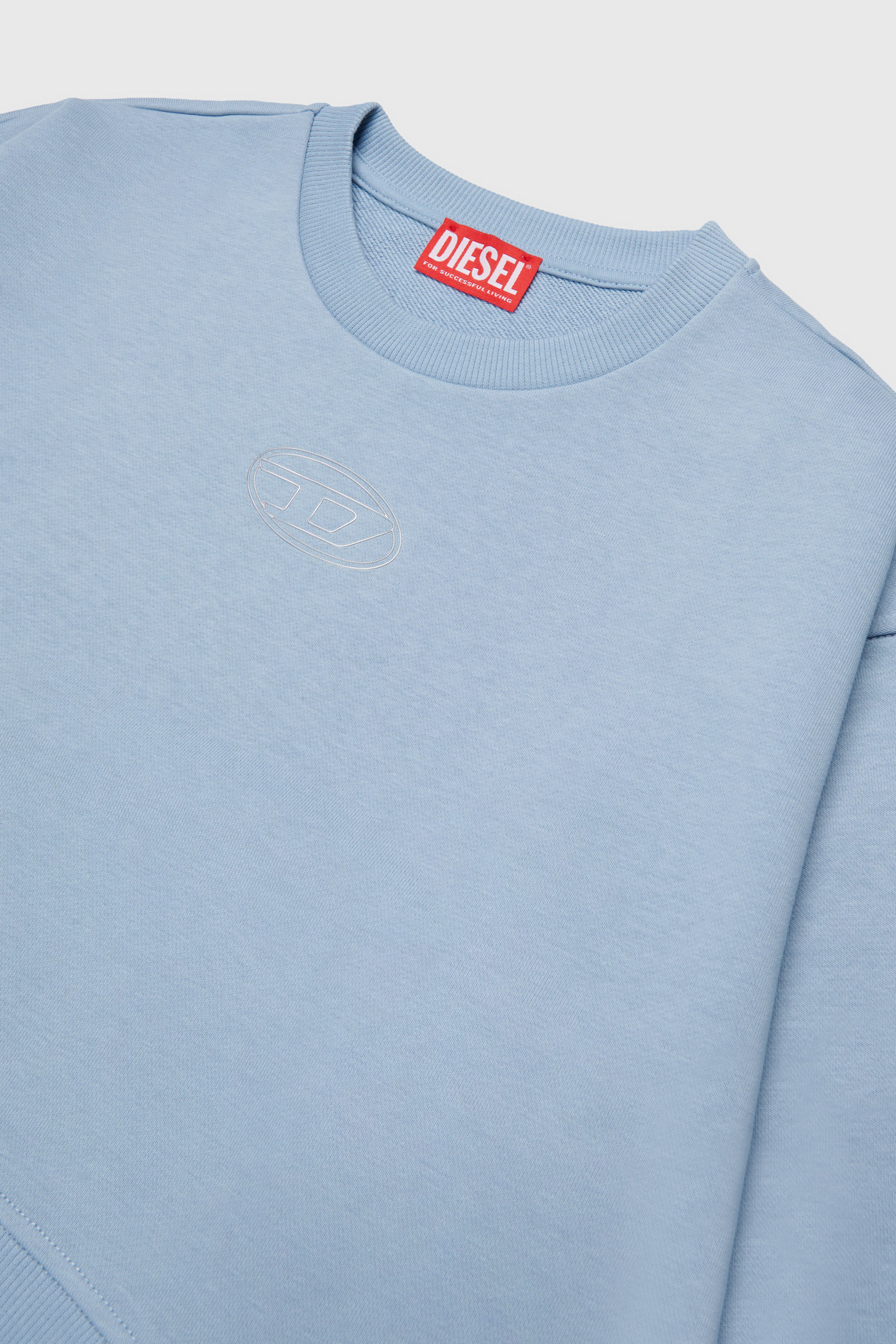 Diesel - SALILLY, Sweat-shirt avec logo Oval D Femme in Bleu - 3