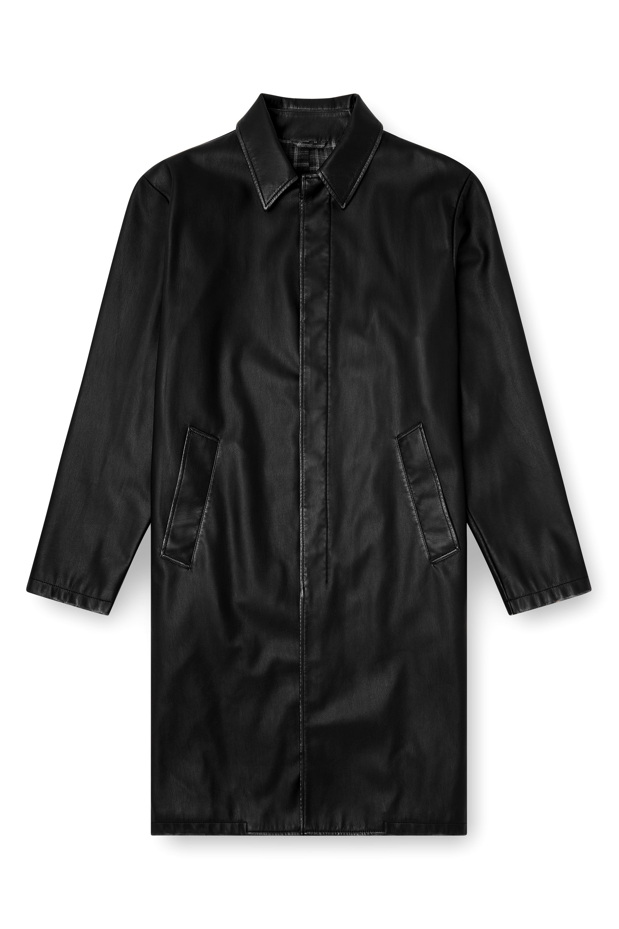 Diesel - J-RIVERS, Caban vieilli avec doublure en flanelle Homme in Noir - 3