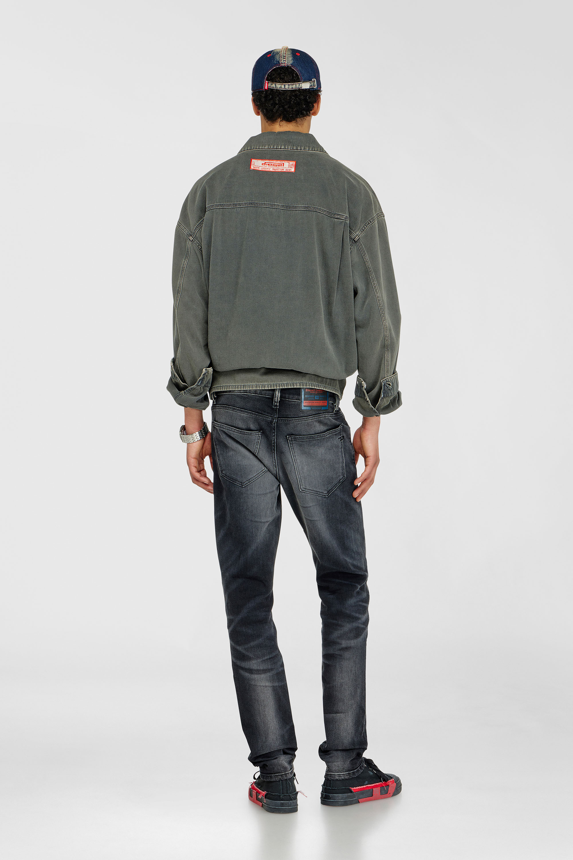 Diesel - Slim Jeans 2019 D-Strukt 09P38 Homme, Noir/Gris fonc&eacute; - Image 3