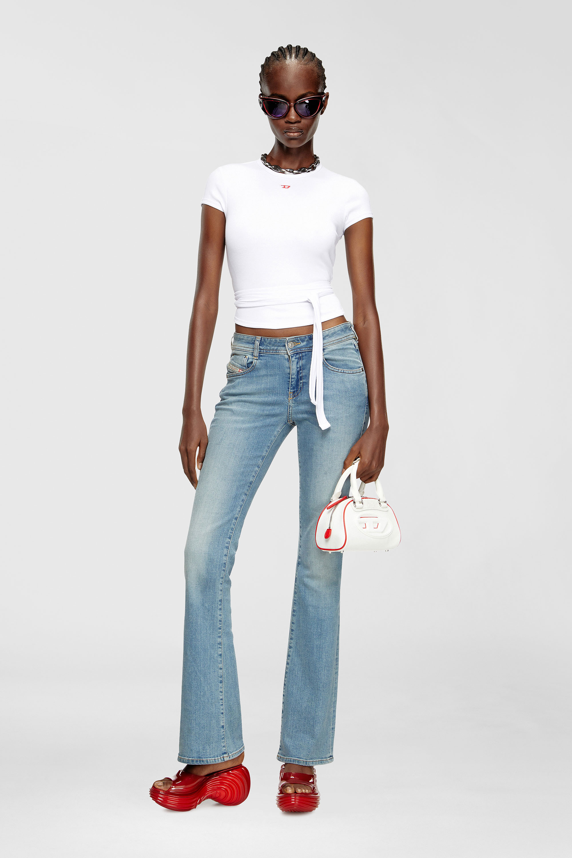 Diesel - MELISSA QUANTUM PLATFORM, Mule &agrave; plateforme en Melflex&reg; Femme in Rouge - 7