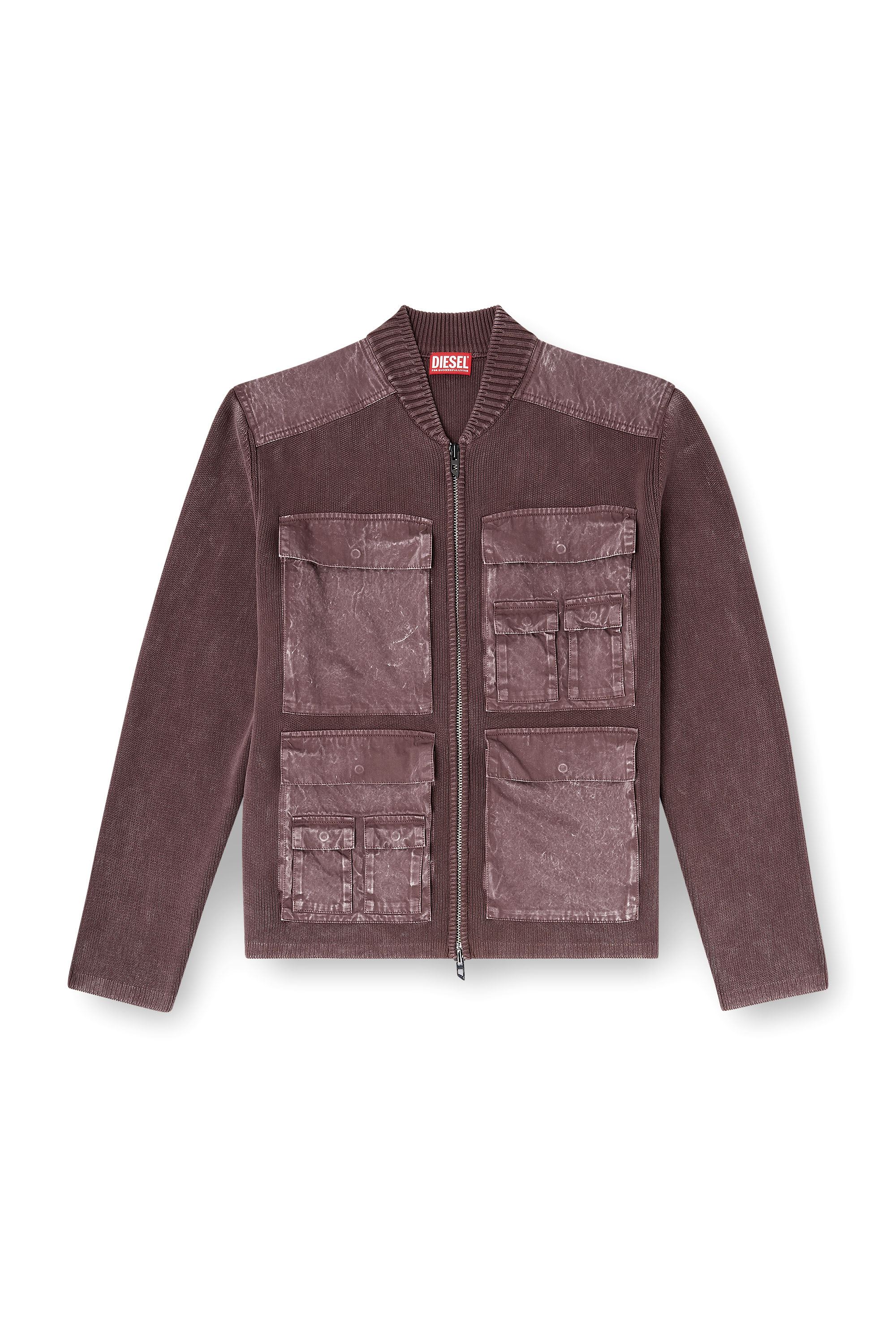 Diesel - K-GEROME, Cardigan zipp&eacute; avec poches cargo Homme in ToBeDefined - 3