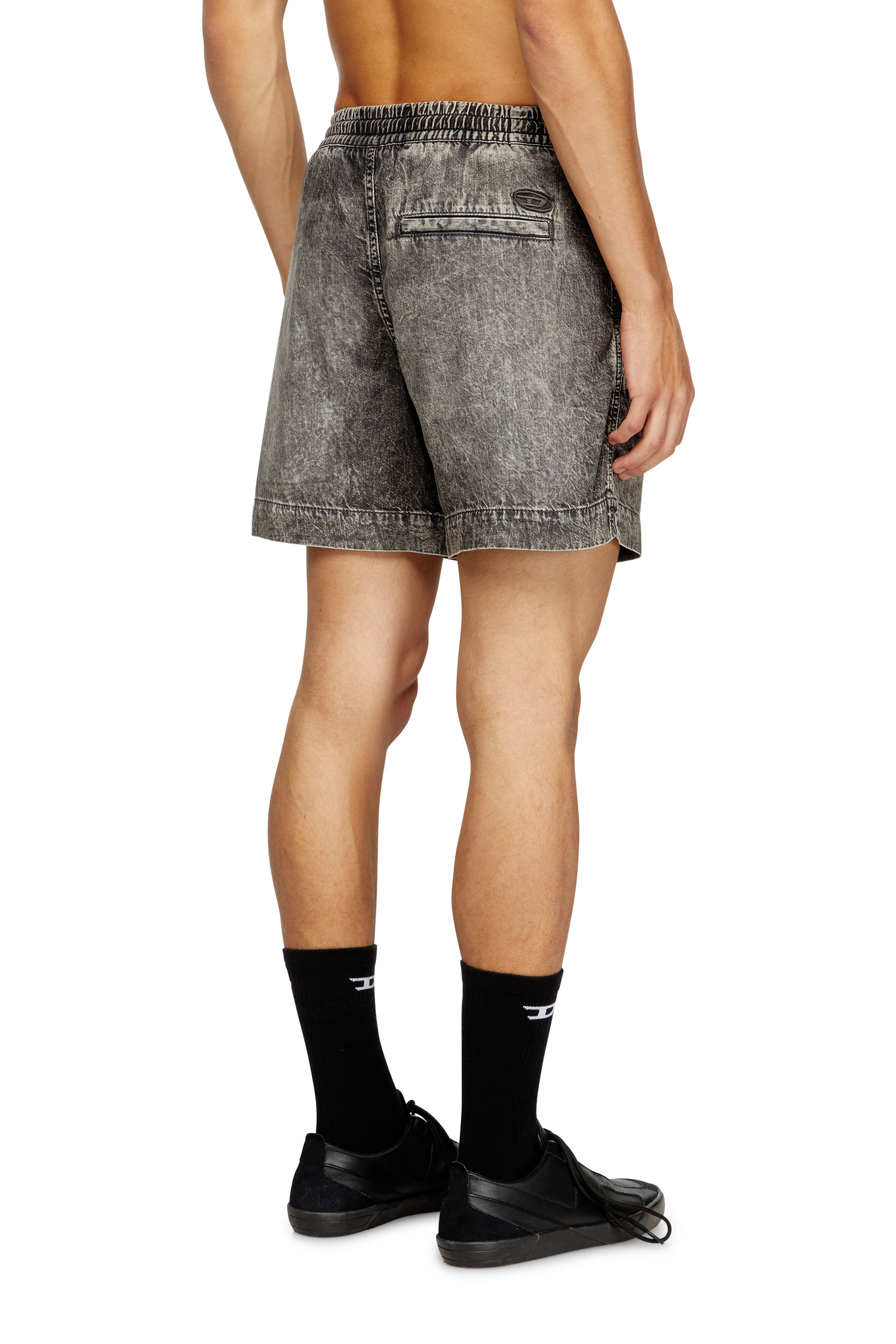 Diesel - D-TENNI-S1, Short en denim marbré Mixte in Noir - 2