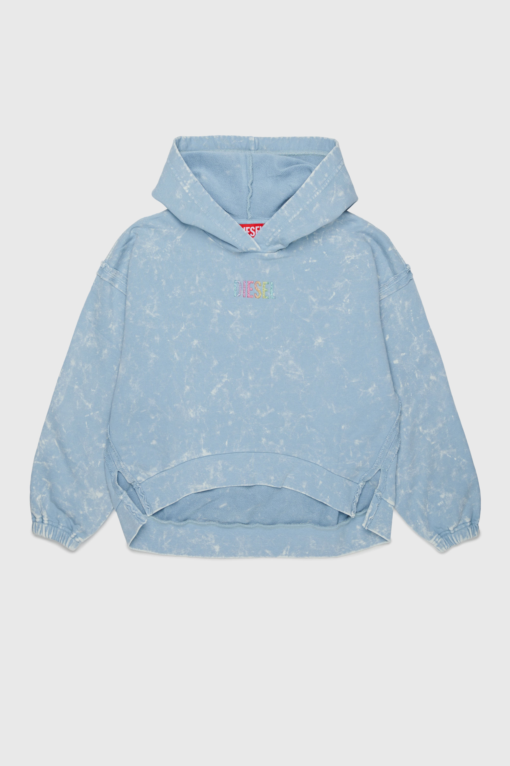 Diesel - SLOXY, Sweat &agrave; effet tie-dye avec logo arc-en-ciel Femme in Bleu - 1