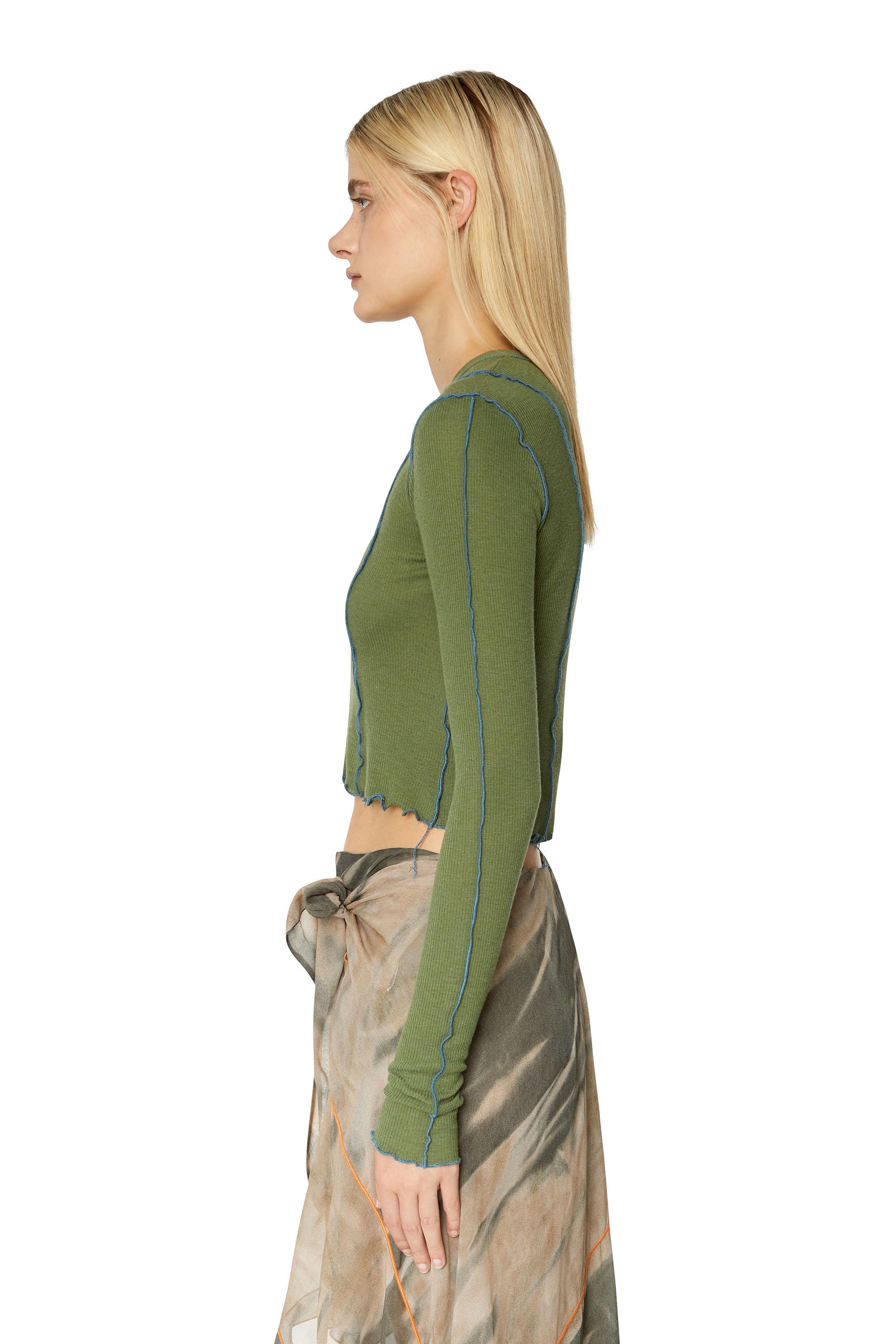 Diesel - T-RIBYEL-OPEN, Olive Green - Image 5