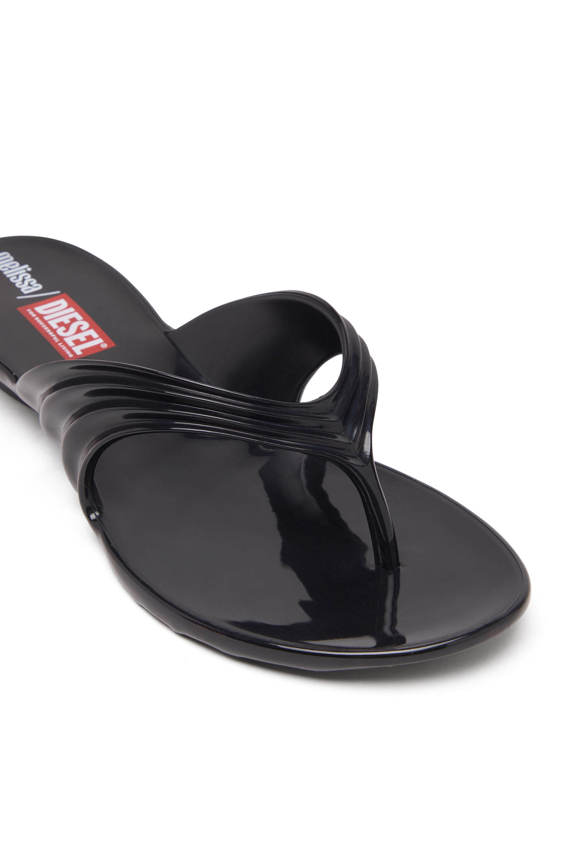 Diesel - MELISSA QUANTUM THONG, Tong sculpturale en Melflex® Femme in Noir - 6