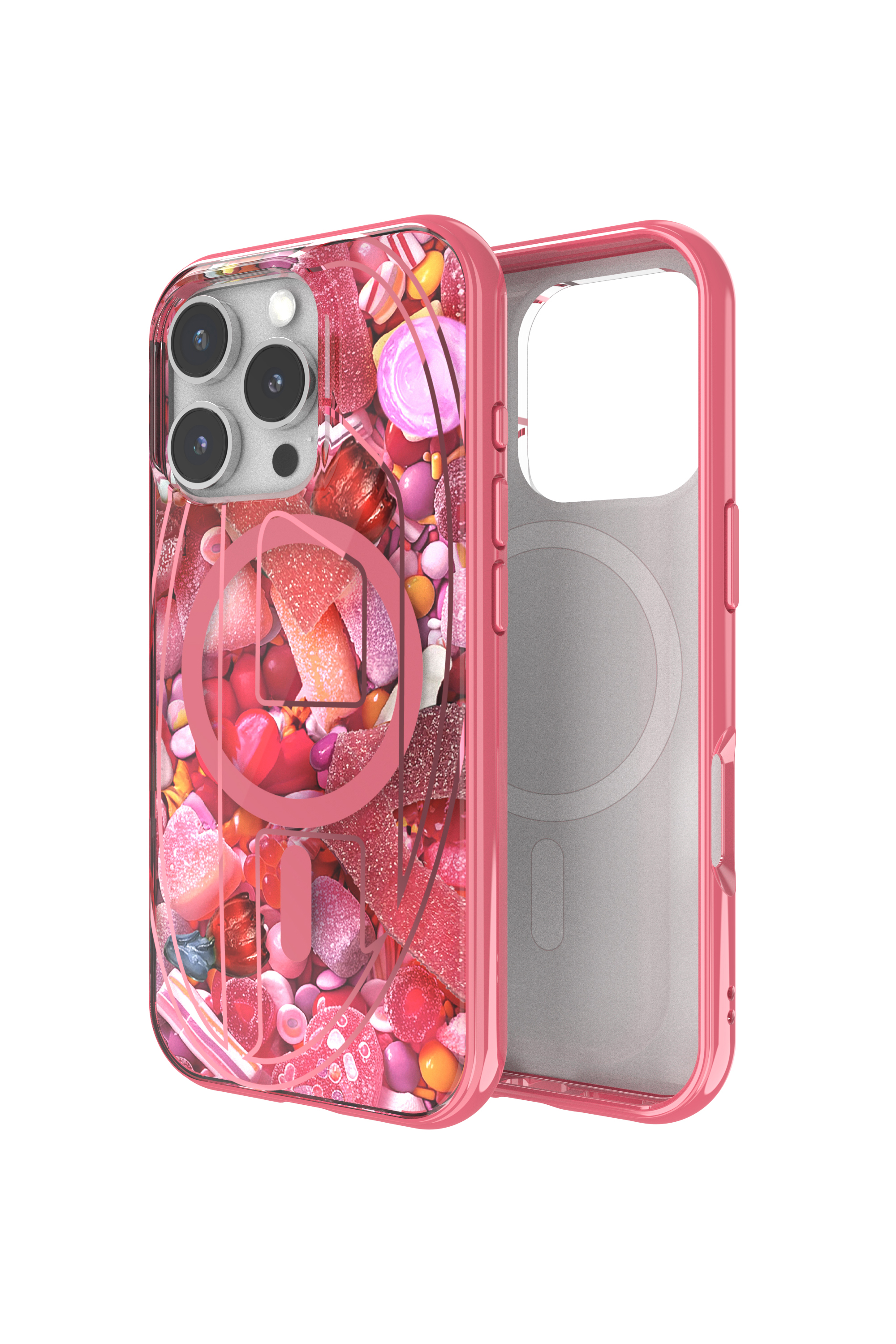 Diesel - 60250 AOP CASE, Coque Oval D avec MagSafe iPhone 16 Pro Mixte in Rose - 1