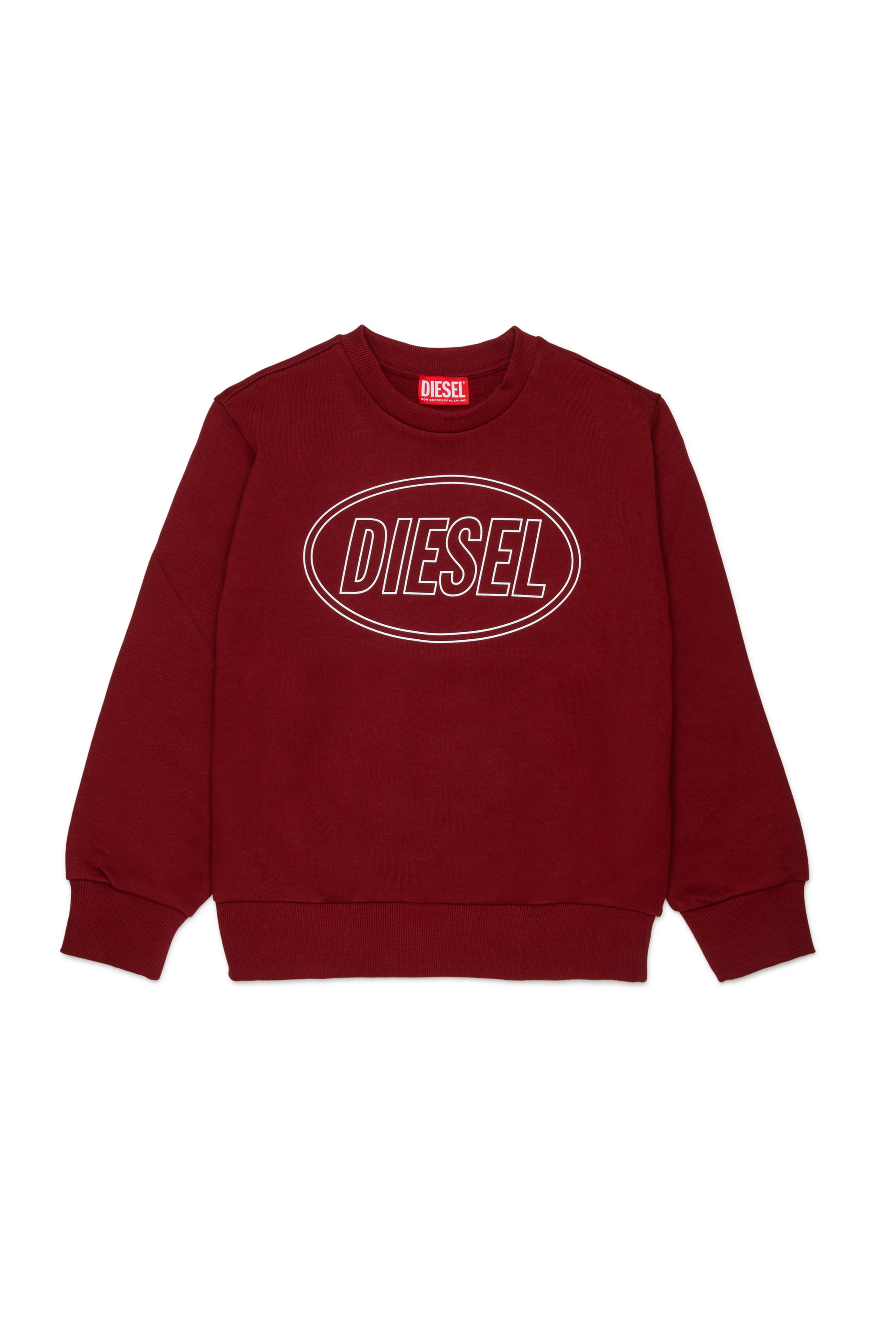 Diesel - SCIRCLE OVER, Sweat-shirt avec imprim&eacute; logo Homme in Rouge - 1
