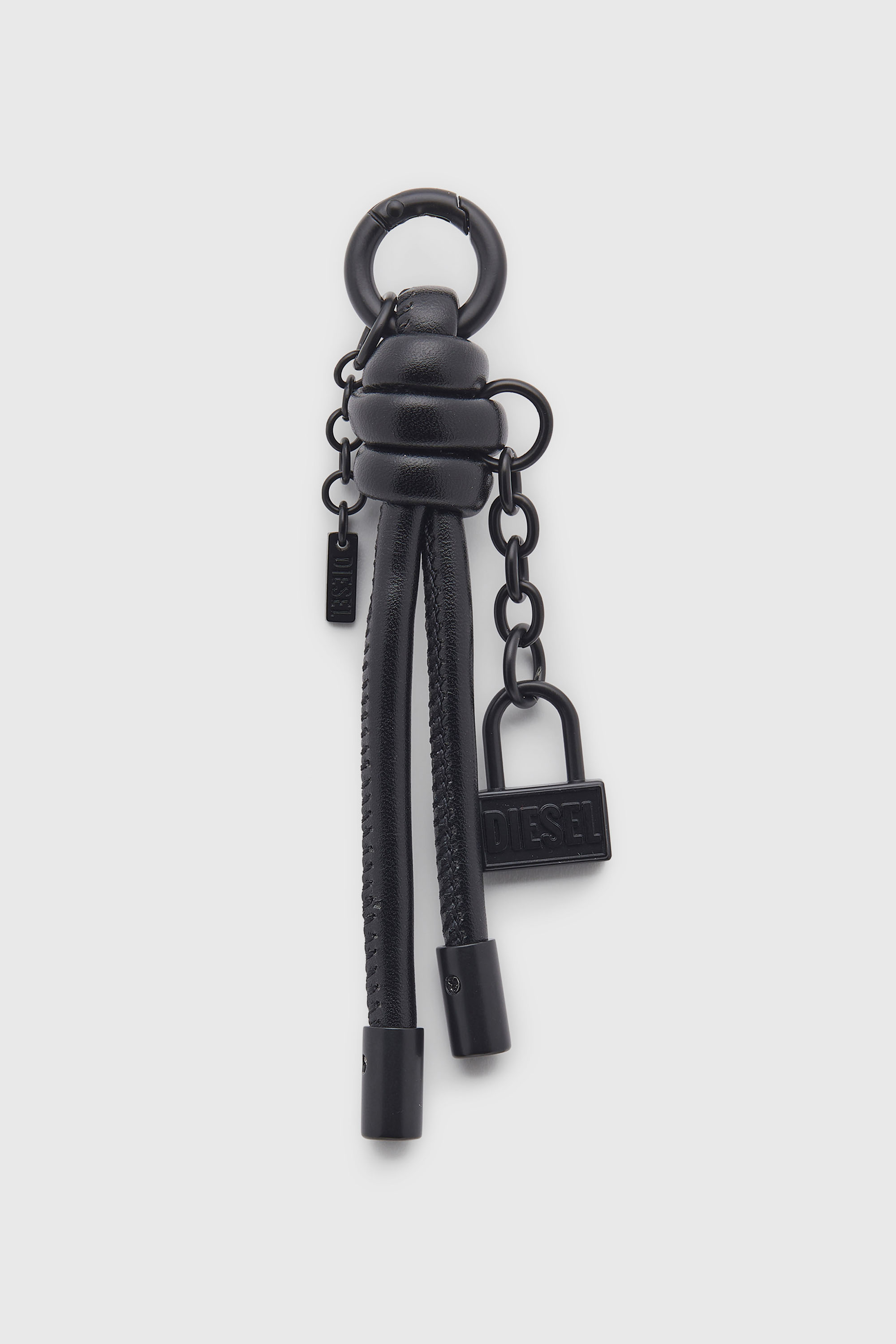 Porte-cl&eacute;s/pendentif en m&eacute;tal avec d&eacute;tail cadenas Diesel