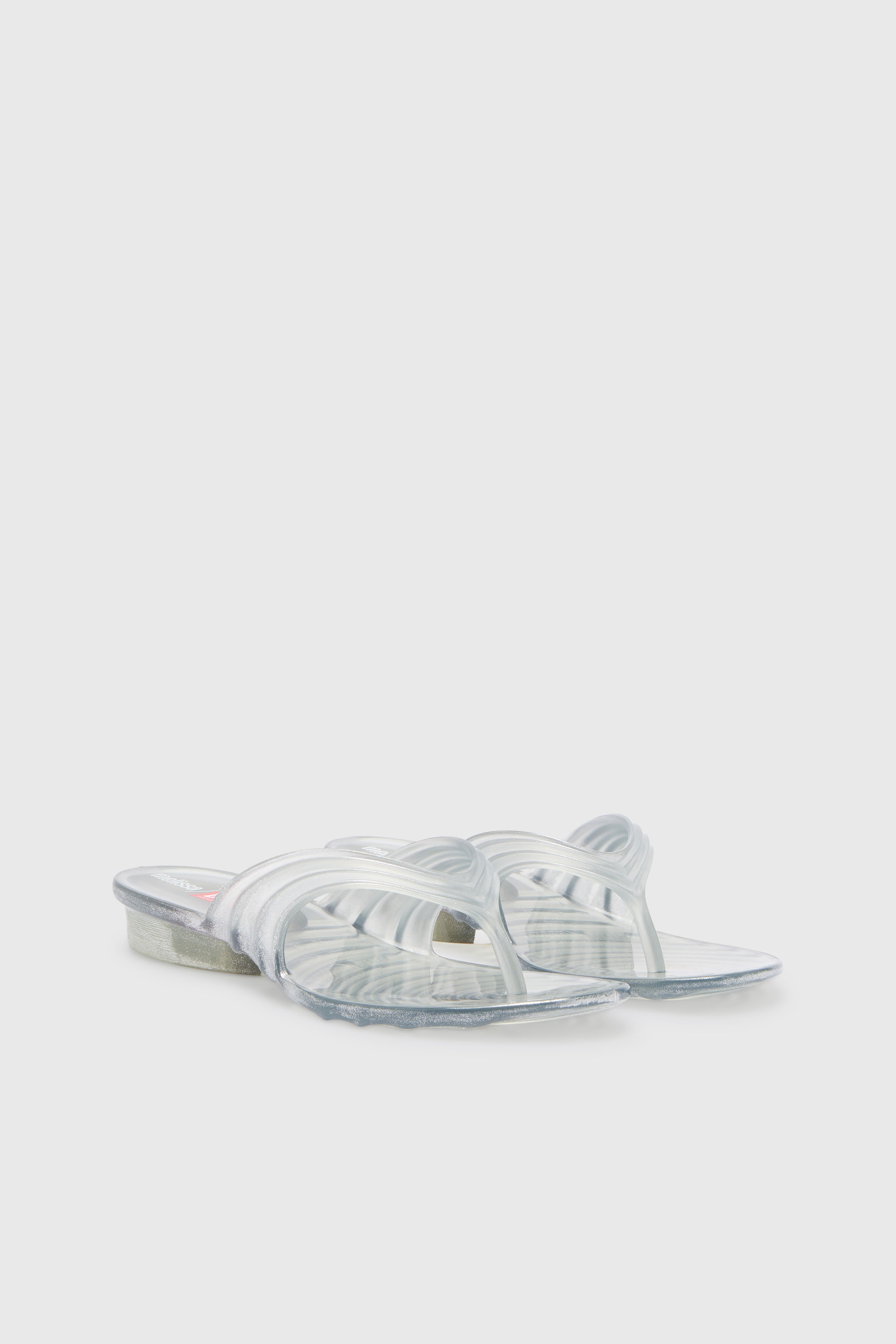 Diesel - MELISSA QUANTUM THONG, Tong sculpturale en Melflex&reg; Femme in Gris argent&eacute; - 2