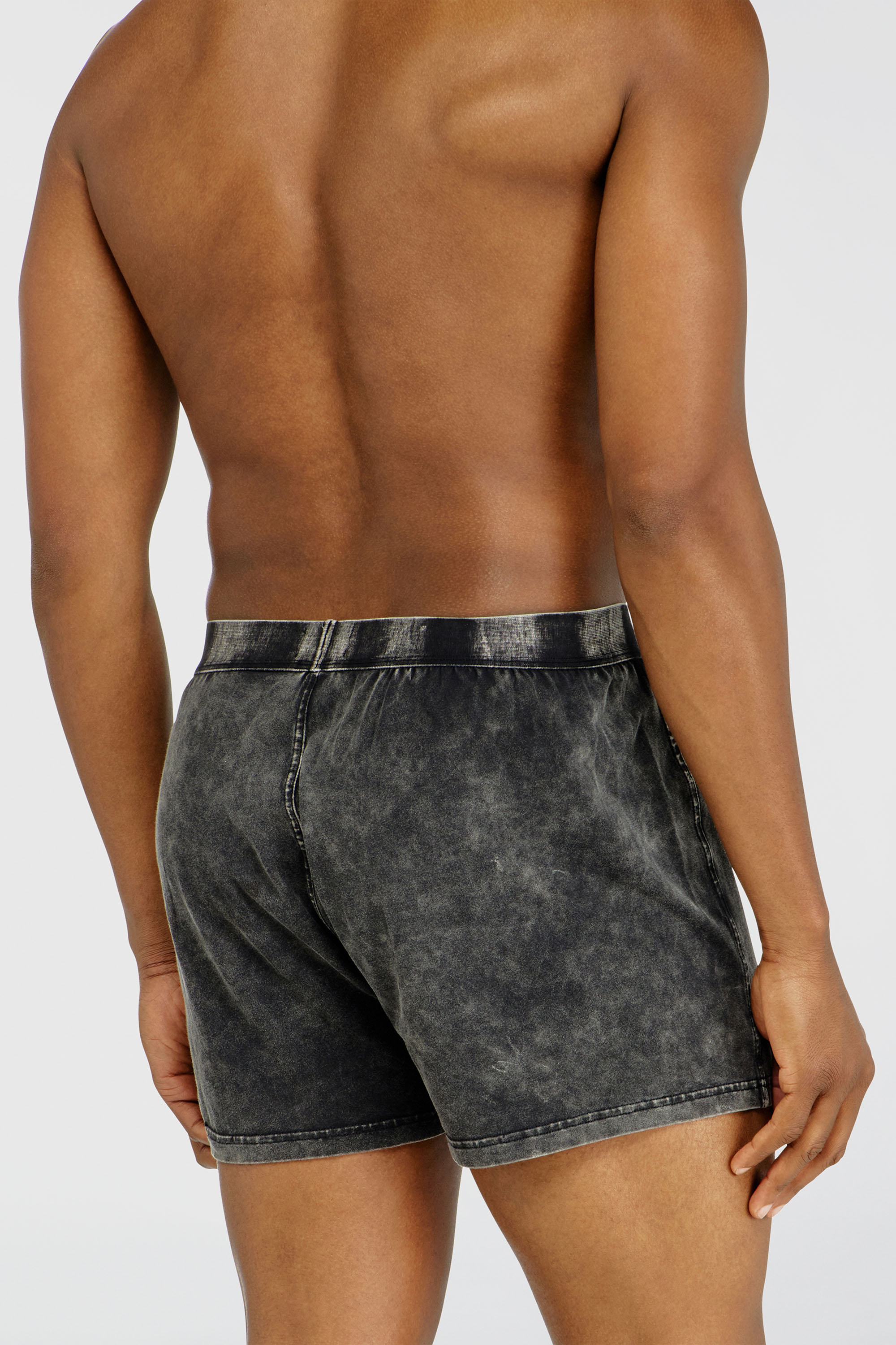 Diesel - STARPER-EL-DNM, Boxer en coton effet denim Homme in Gris - 4