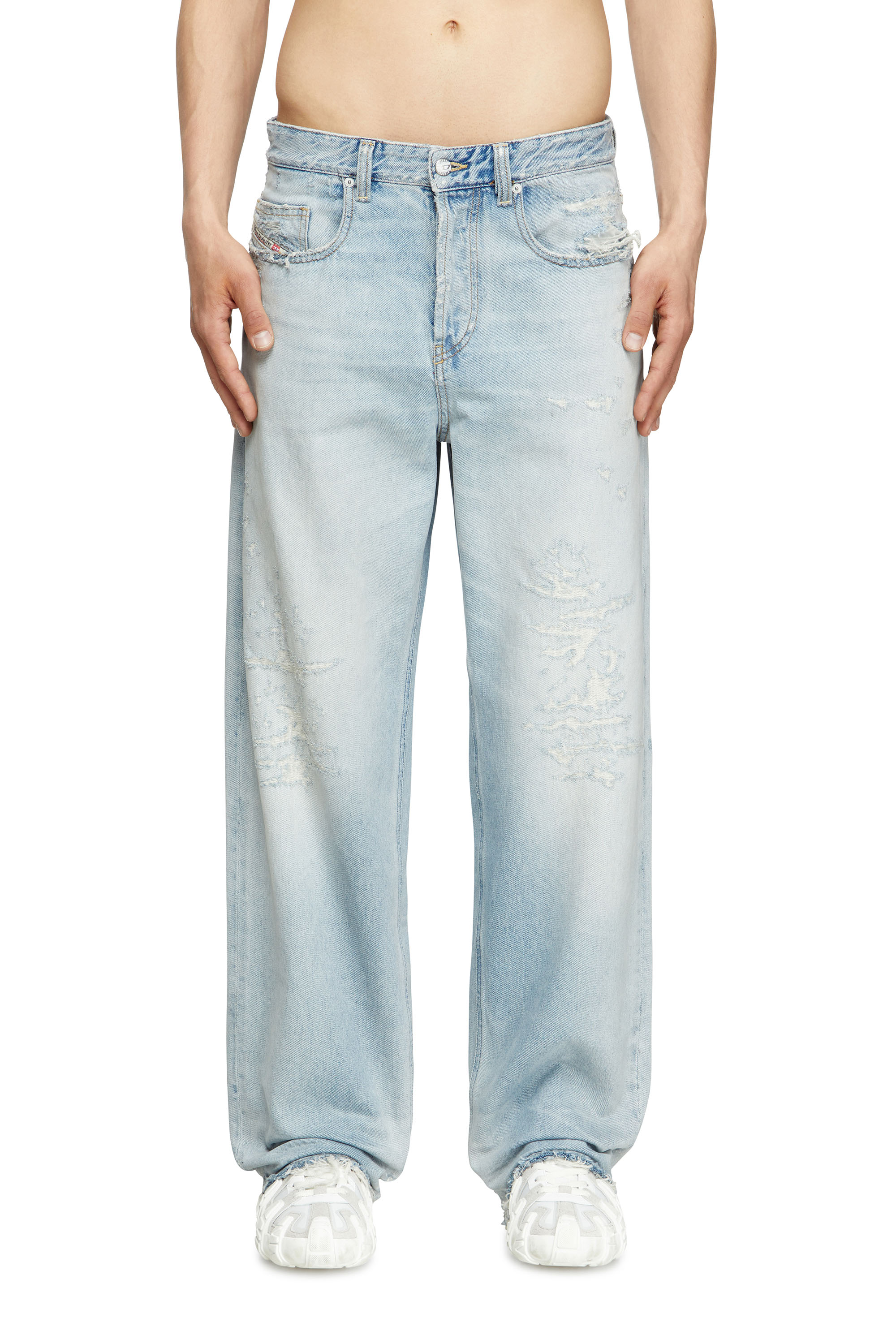 Diesel - Relaxed Jeans 2001 D-Macro 09M53 Homme, Bleu Clair - Image 1