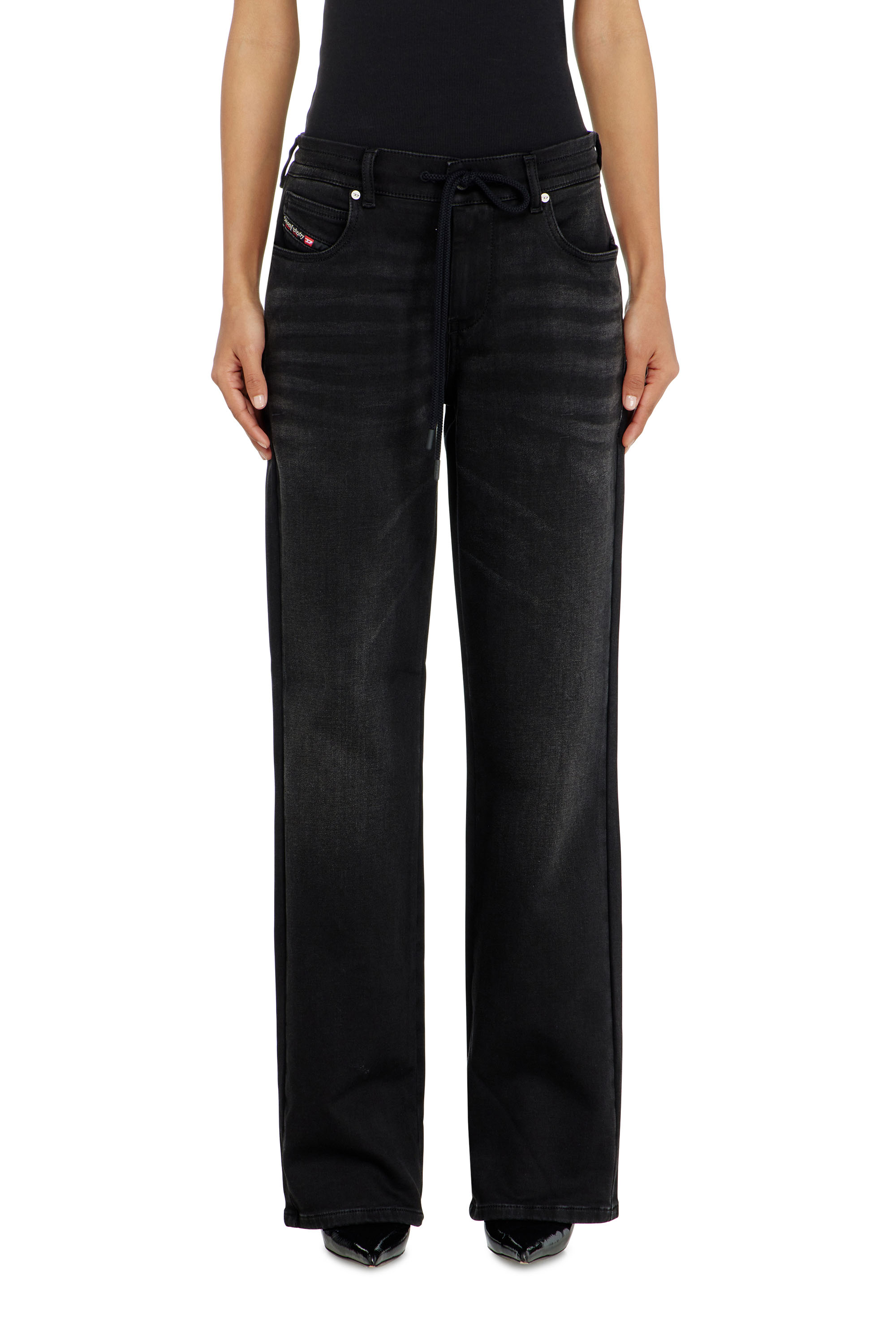 Diesel - Regular 2071 D-Meel Joggjeans&reg; 09P90 Femme, Noir/Gris fonc&eacute; - Image 2