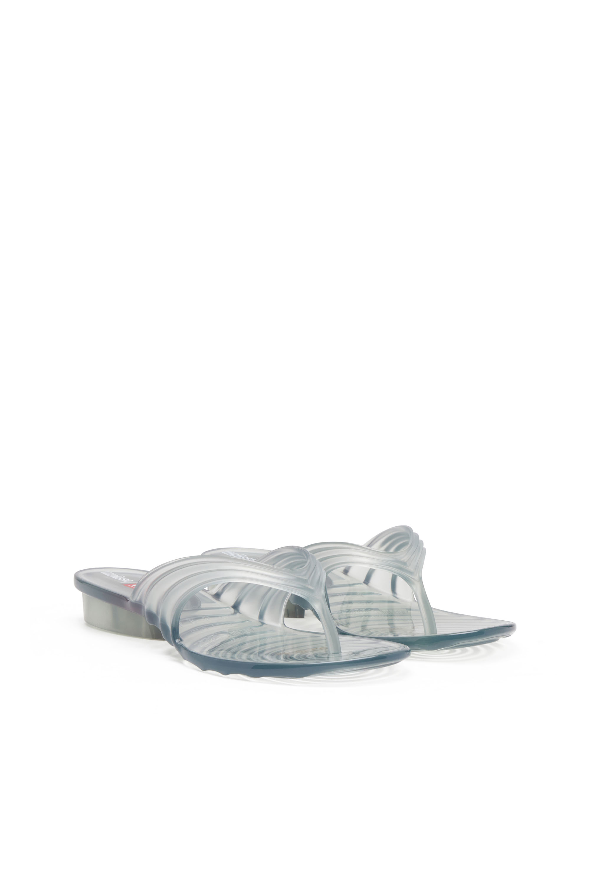 Diesel - MELISSA QUANTUM THONG, Woman's Sculptural flip-flops in Melflex&reg; in Light Grey - 2