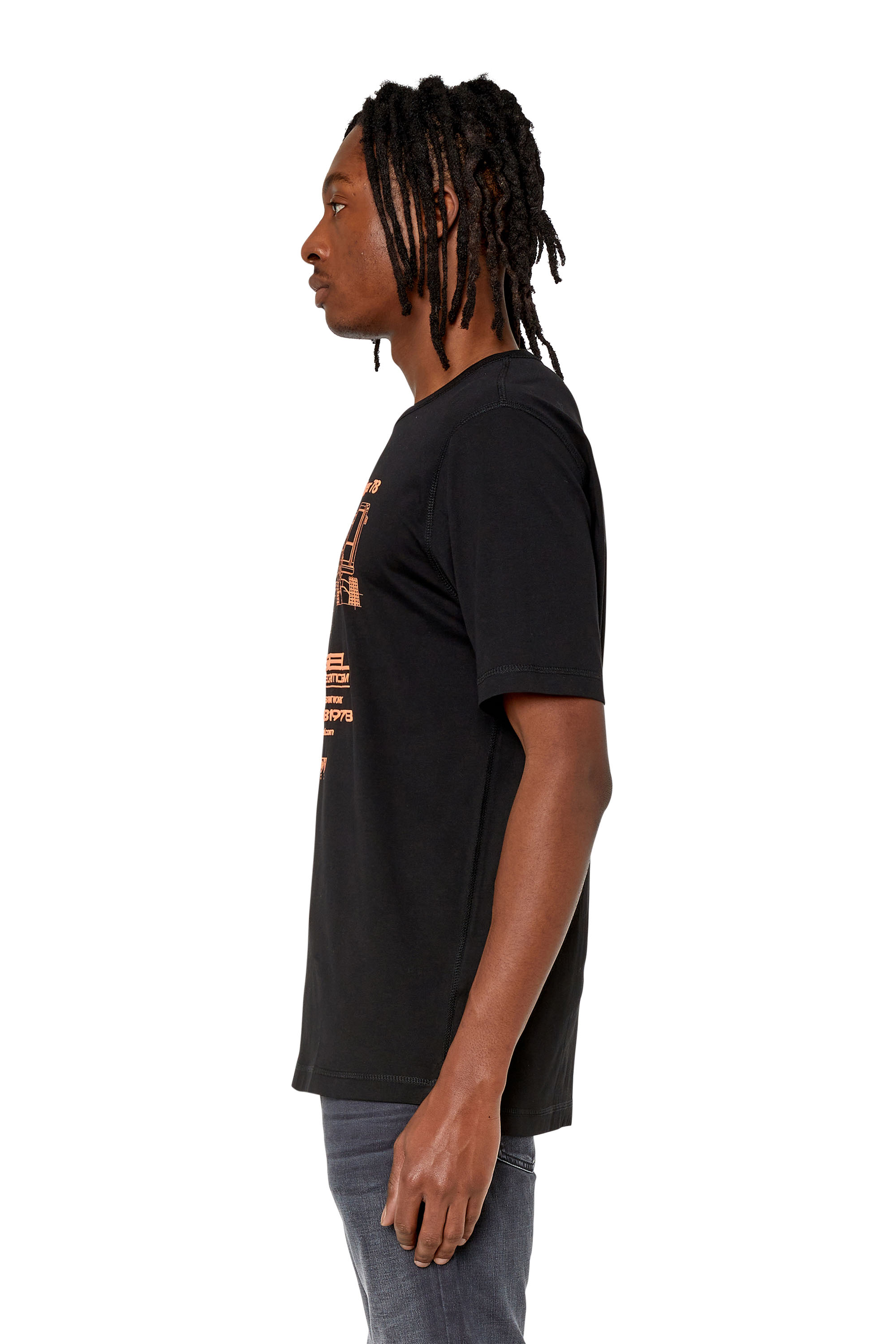 Diesel - T-JUST-SLITS-G1, Black - Image 6