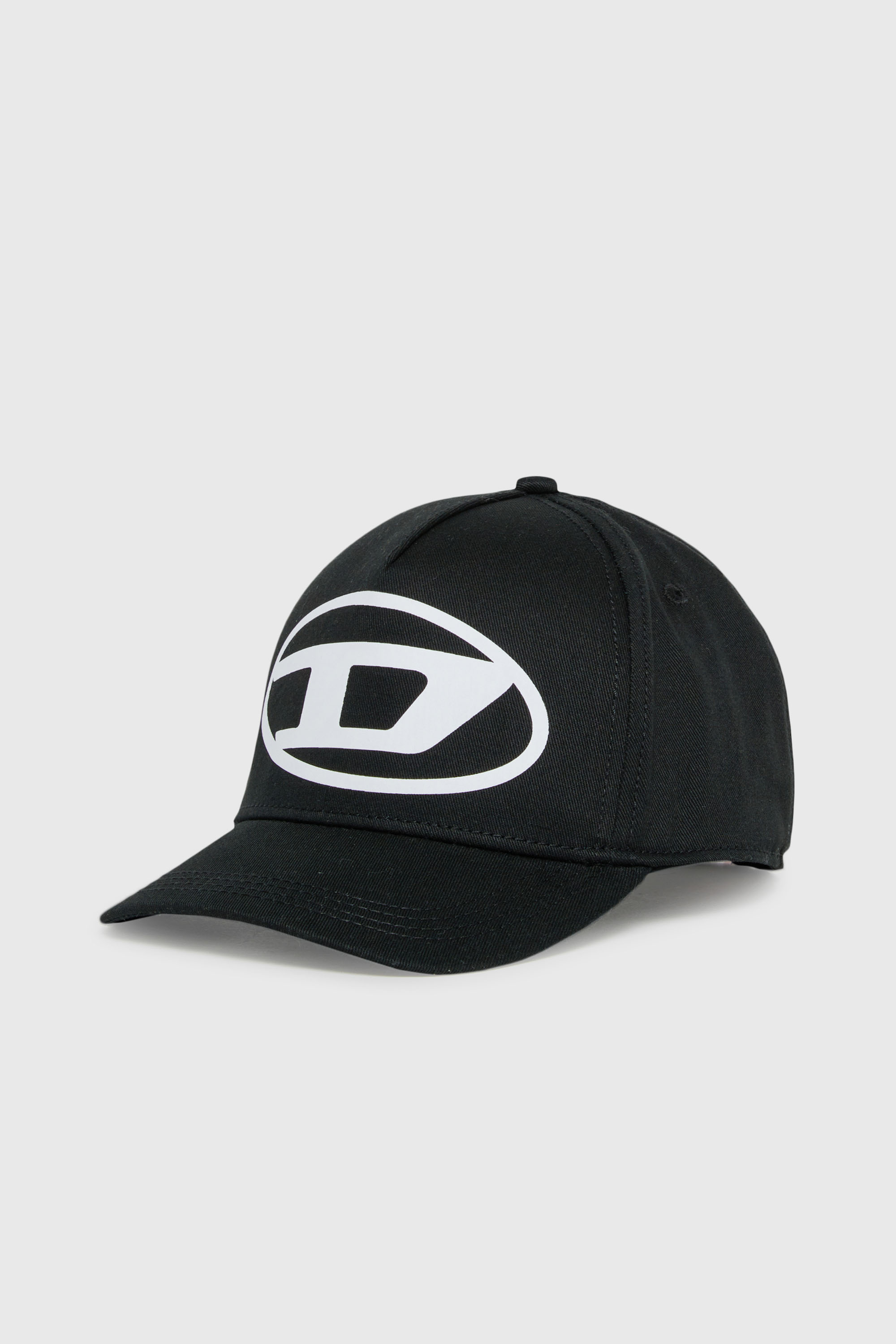 Diesel - FLIMO, Casquette de baseball avec imprim&eacute; logo Oval D Homme in Noir - 1