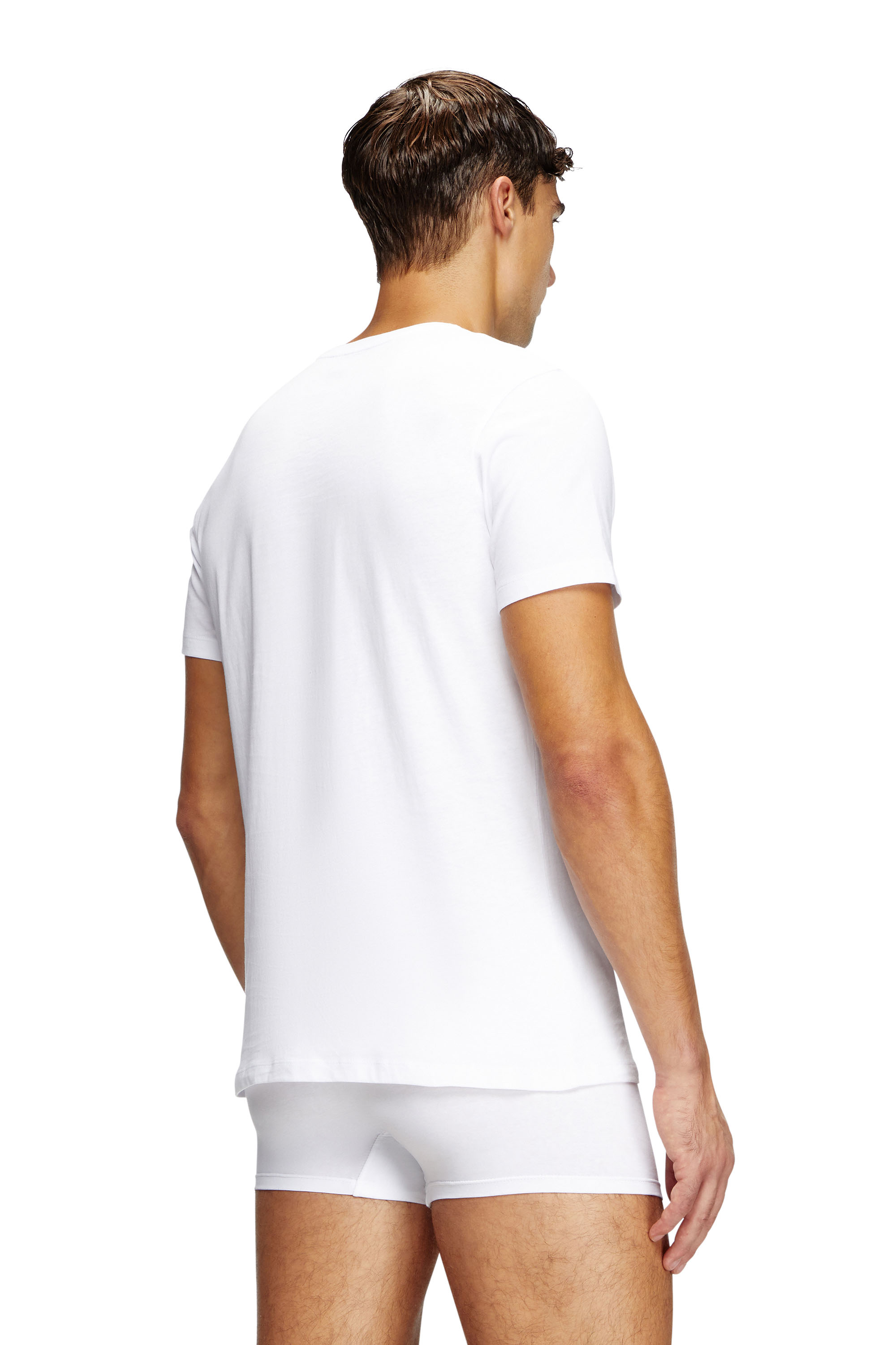 Diesel - MICHAEL-D-BOX-3PACK, Lot de trois T-shirts avec col en V Homme in Blanc - 3