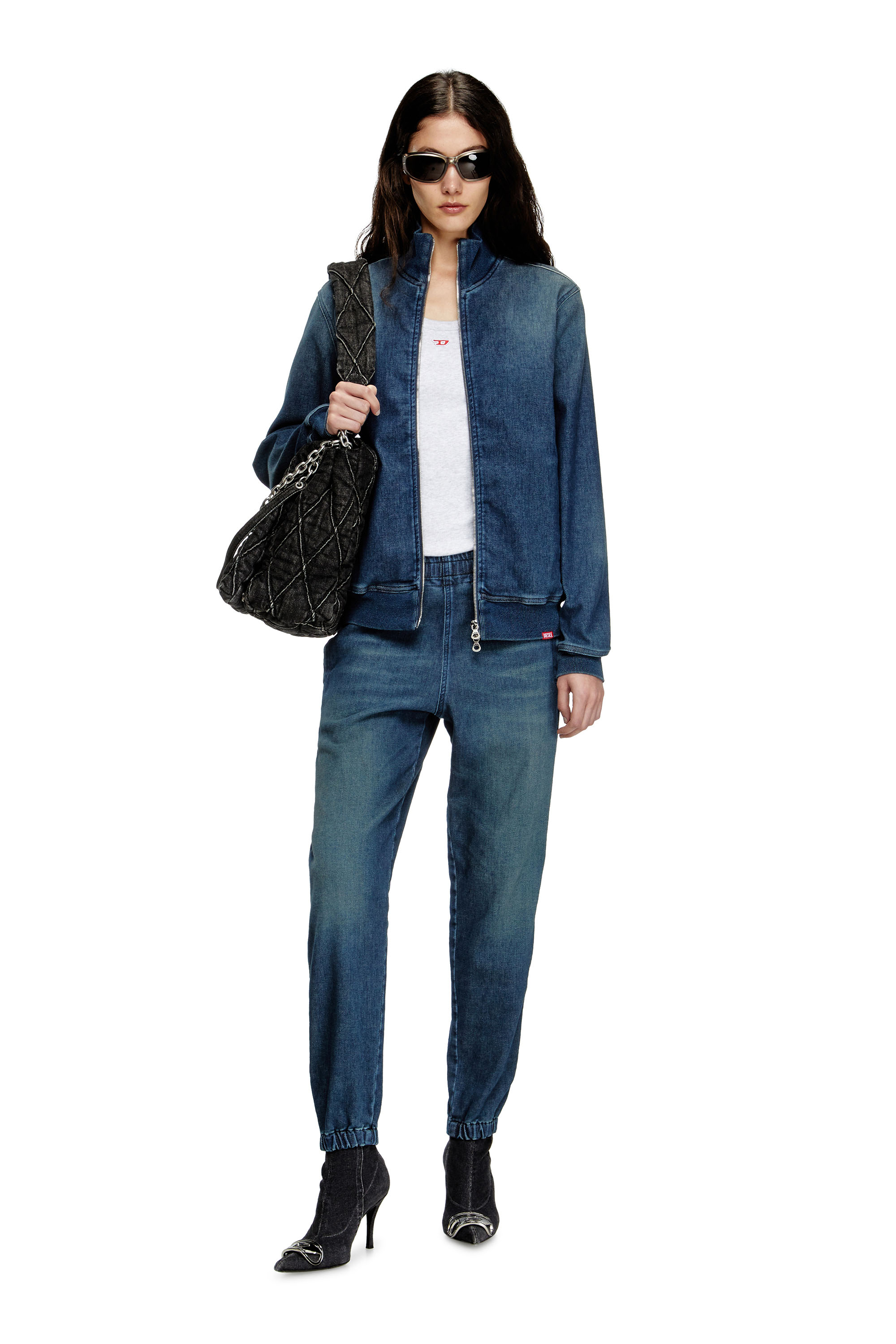 Diesel - Slim D-Labb Track denim 09L75 Mixte, Bleu moyen - Image 7